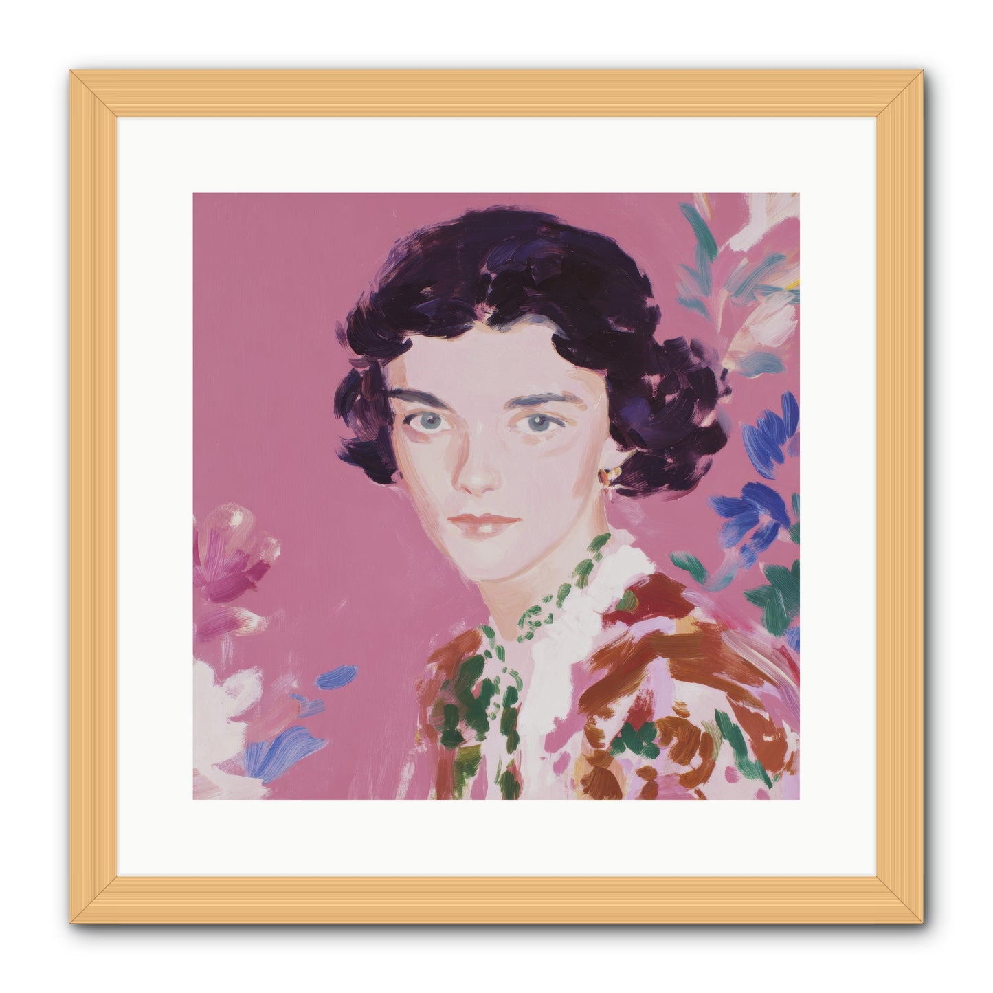 A Gentle Turn -- Framed Print - Natural 16x16