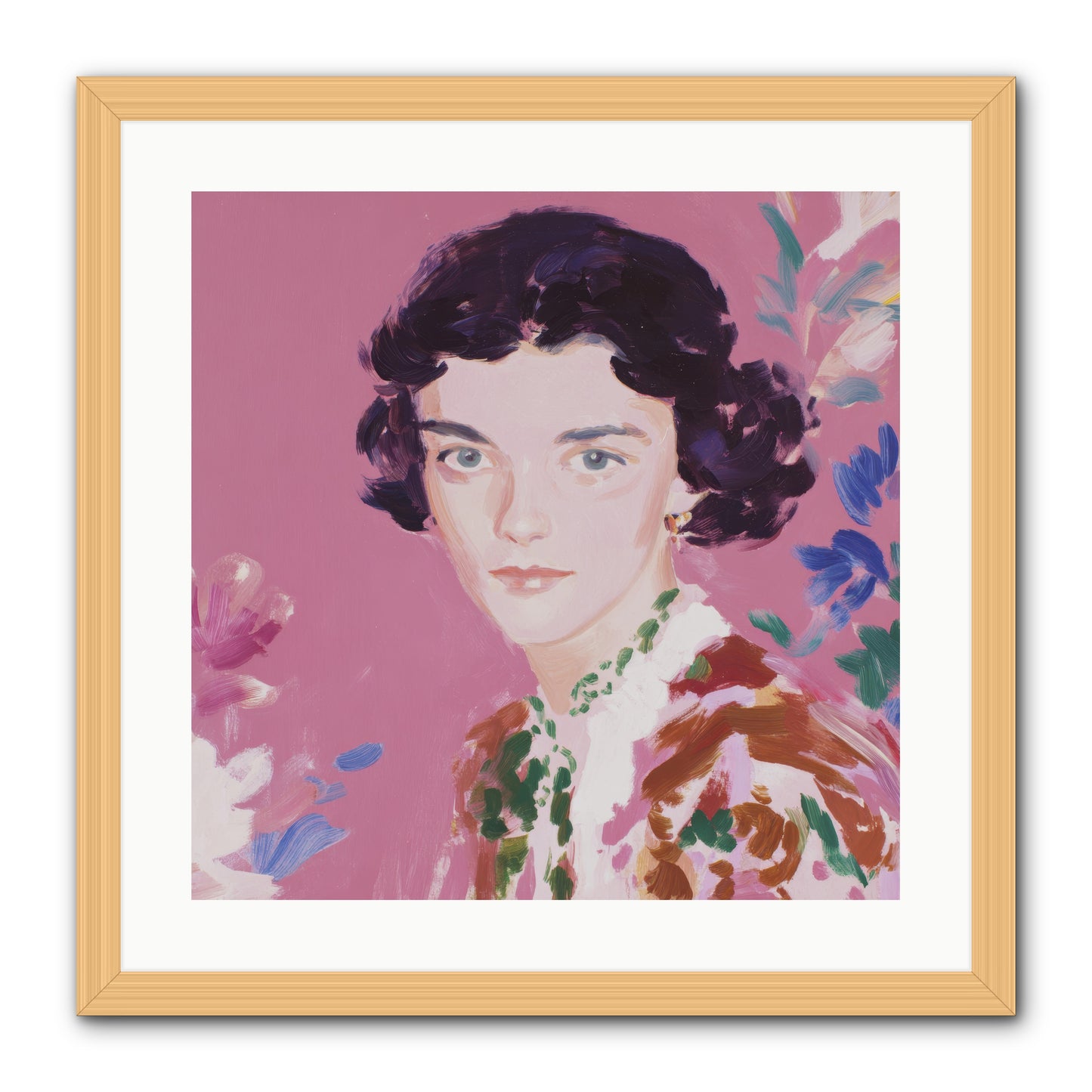 A Gentle Turn -- Framed Print - Natural 20x20
