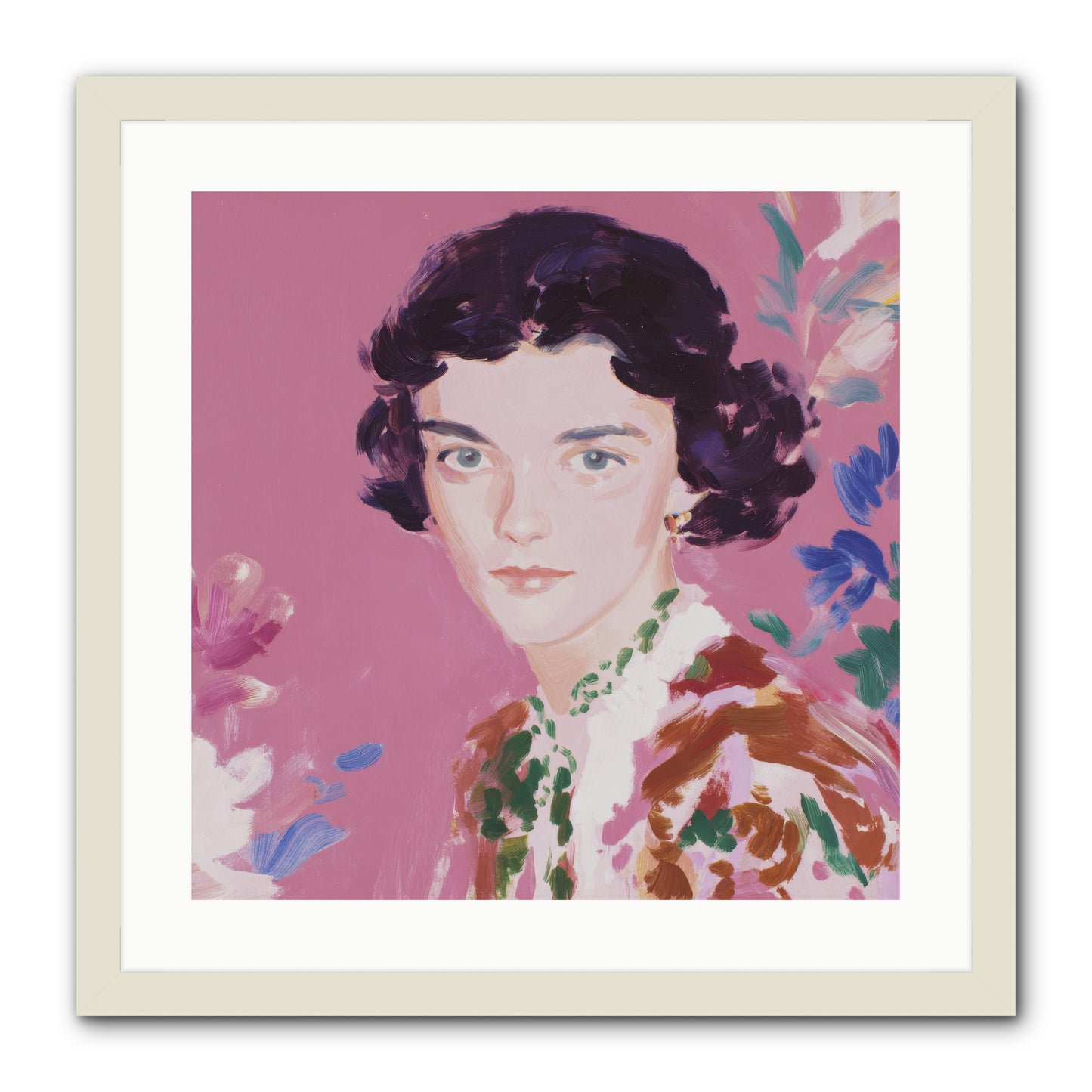 A Gentle Turn -- Framed Print - White 20x20