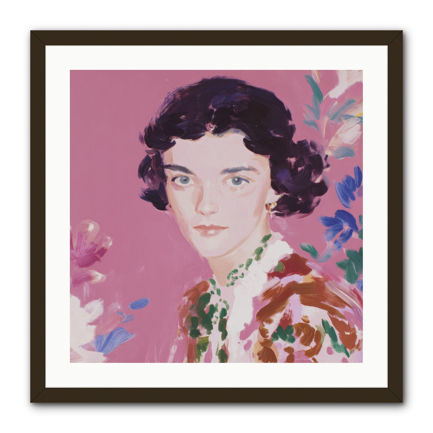 A Gentle Turn -- Framed Print - Black 24x24
