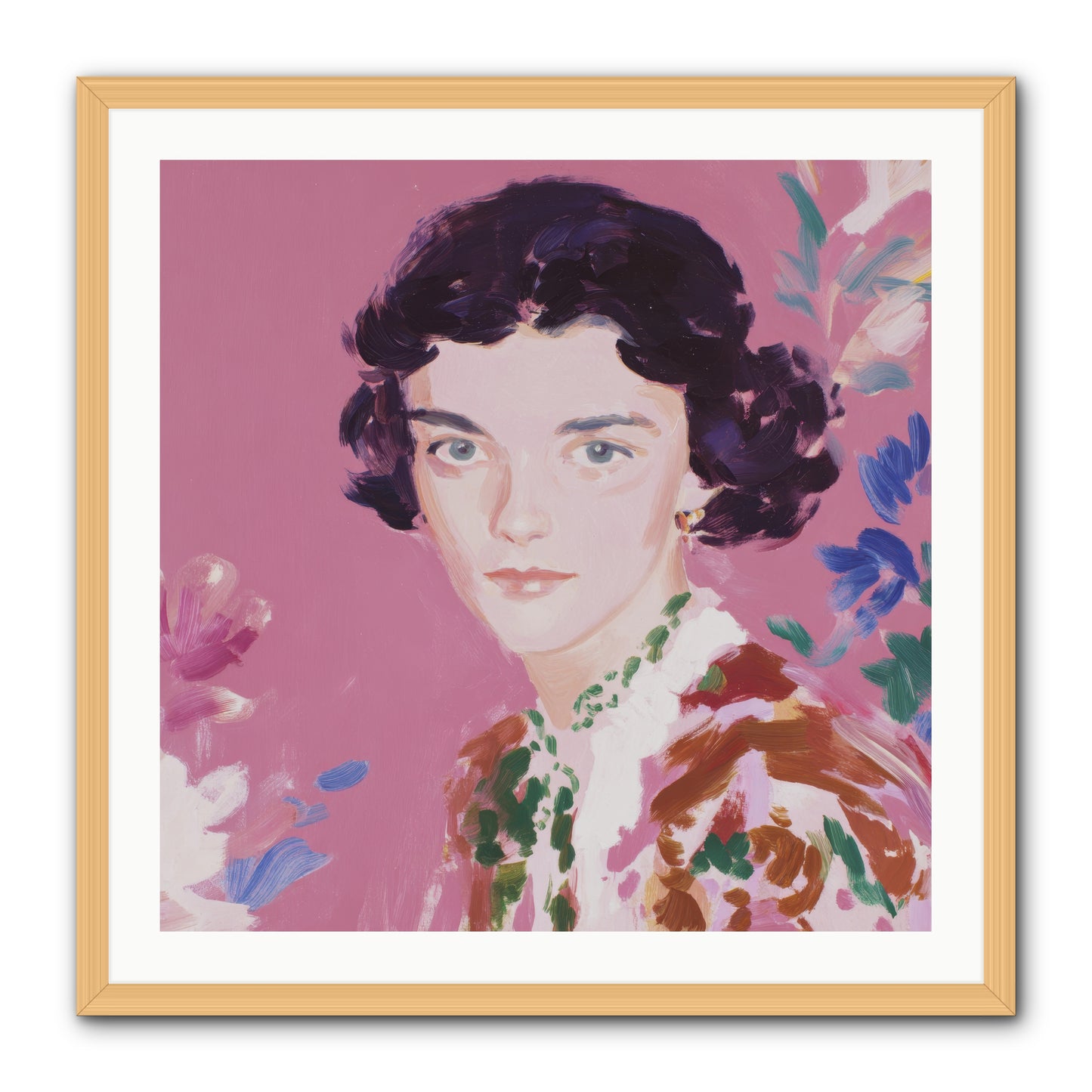 A Gentle Turn -- Framed Print - Natural 30x30