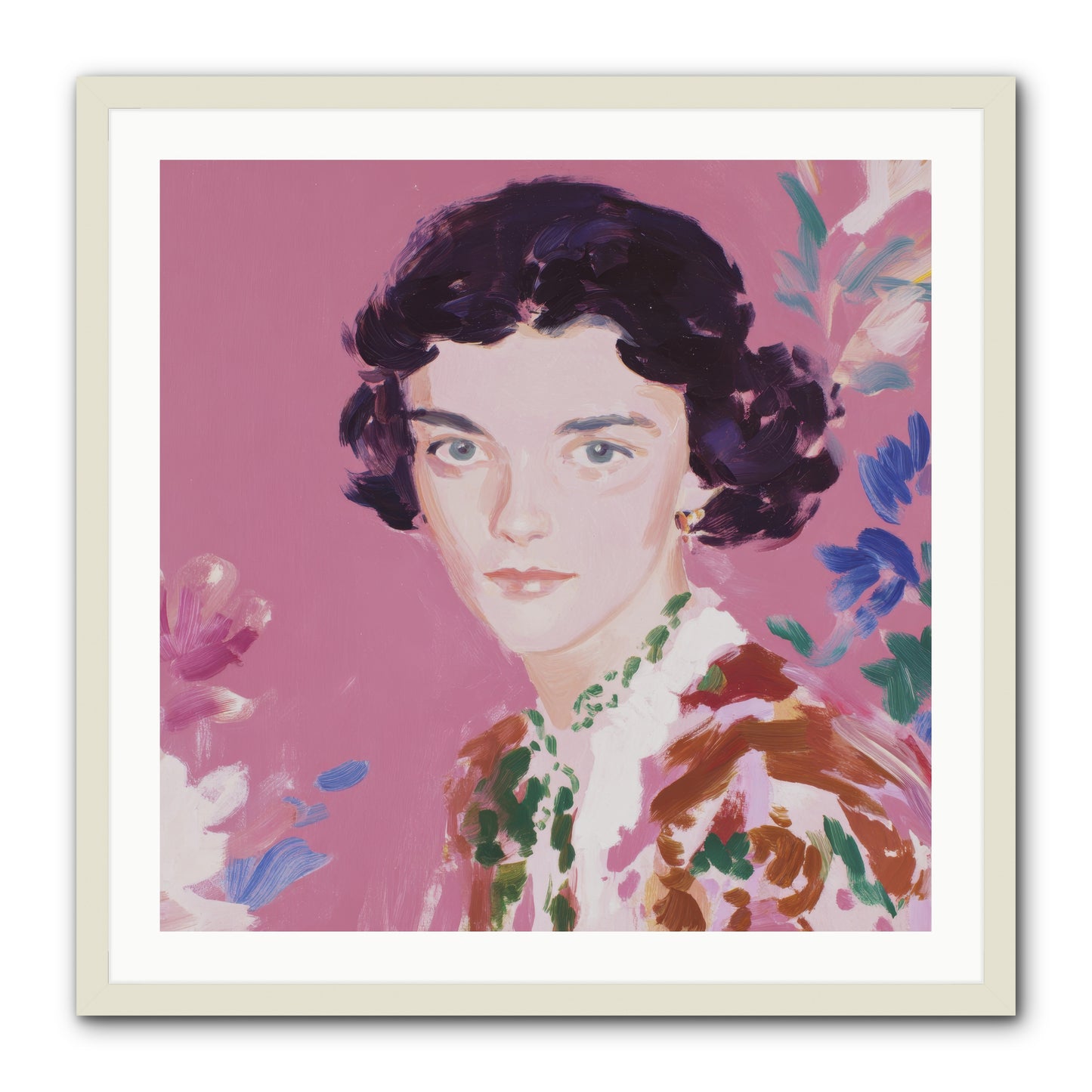 A Gentle Turn -- Framed Print - White 30x30