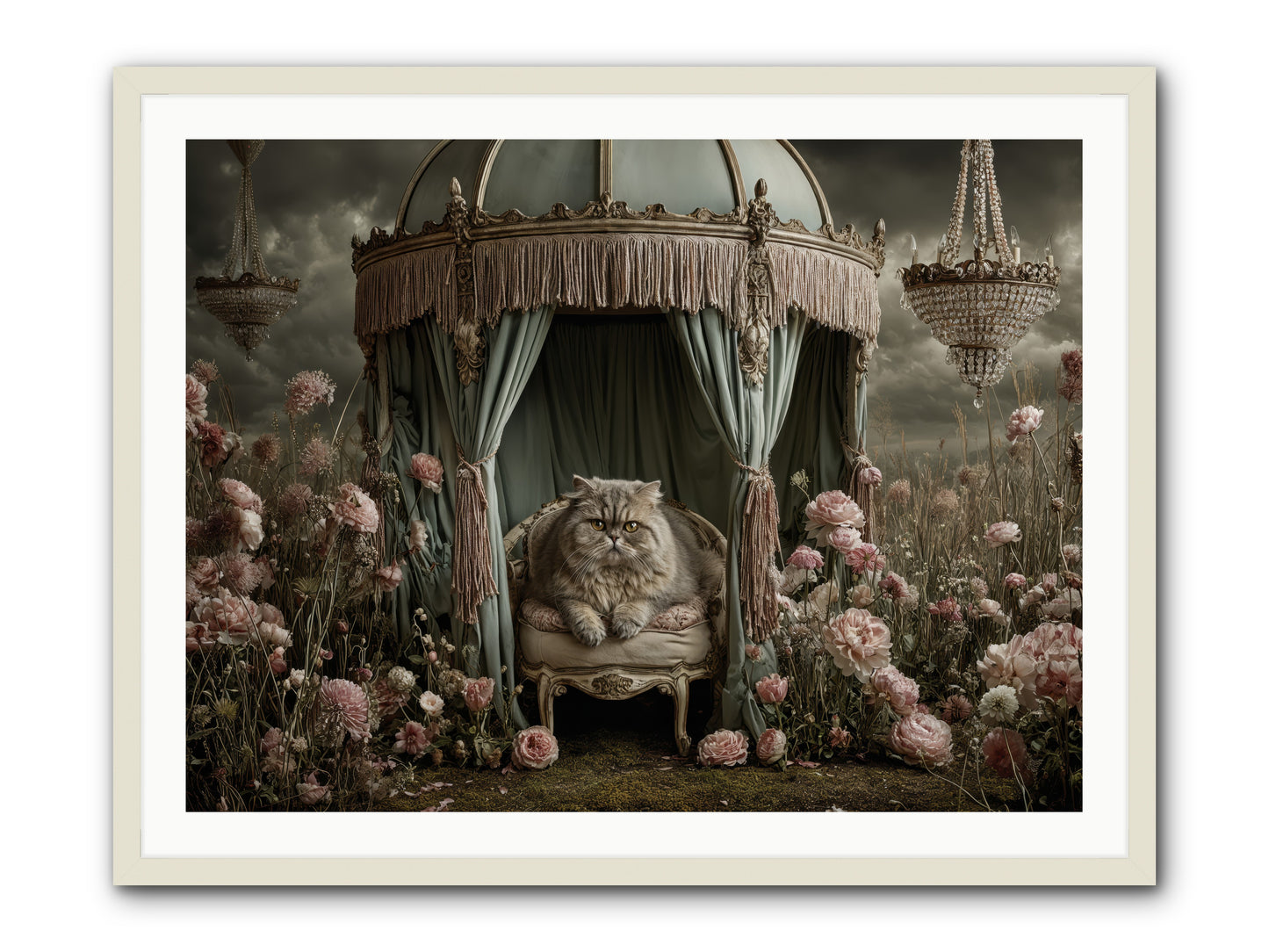 A Heart Full of Sky -- Framed Print - White 40x30