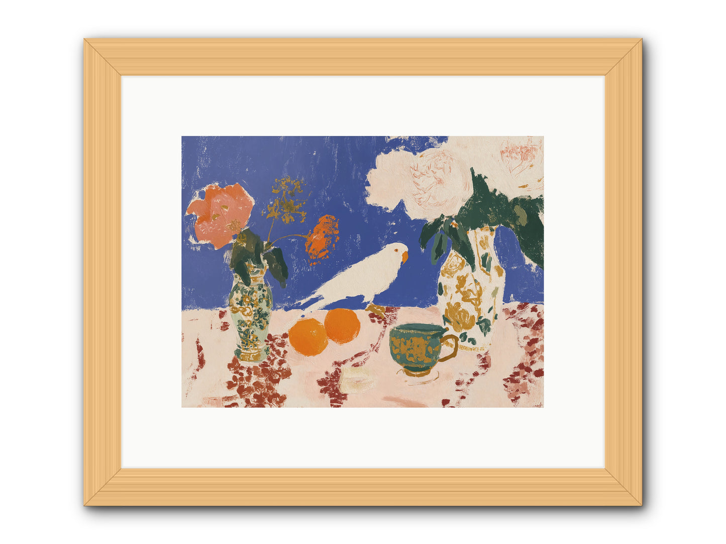 A Keen Following -- Framed Print - Natural 12x9