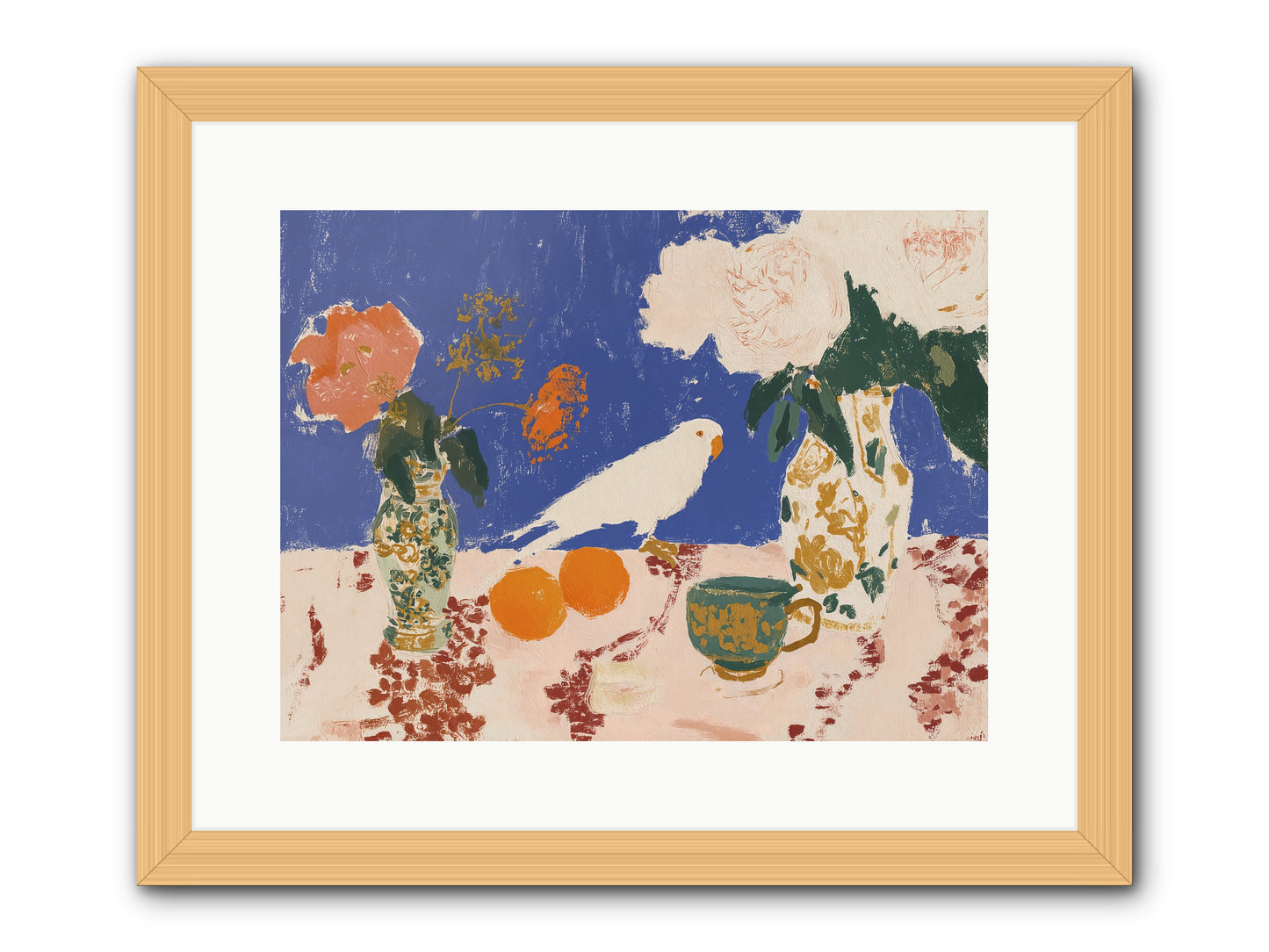 A Keen Following -- Framed Print - Natural 16x12