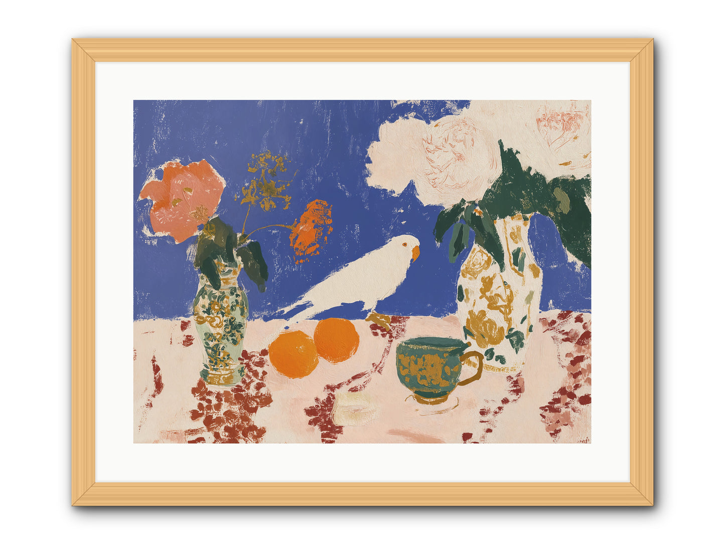 A Keen Following -- Framed Print - Natural 24x18