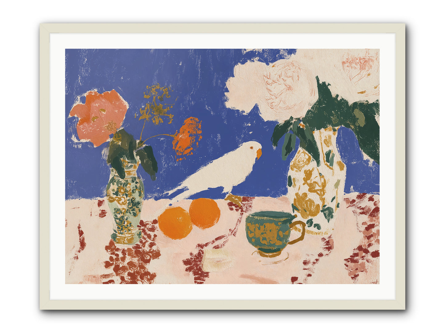 A Keen Following -- Framed Print - White 40x30