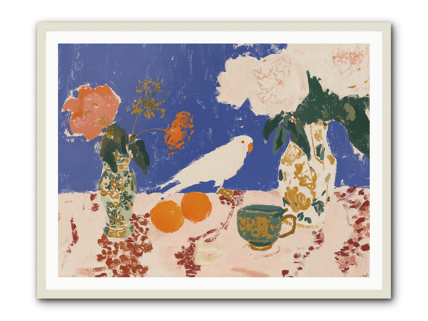 A Keen Following -- Framed Print - White 48x36