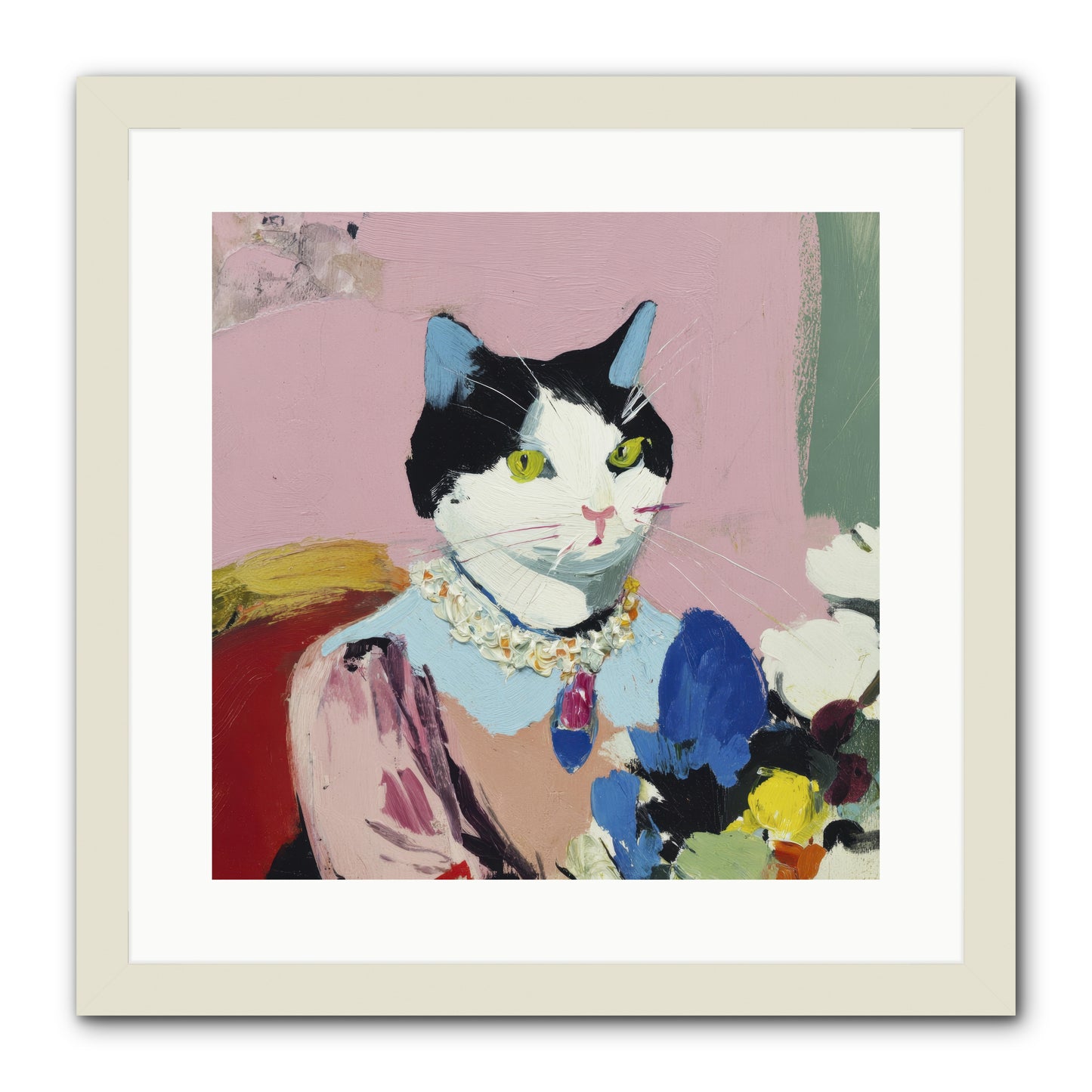 A Life Among Treasures -- Framed Print - White 16x16