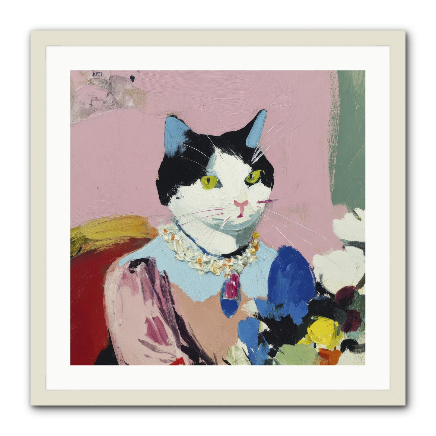 A Life Among Treasures -- Framed Print - White 24x24