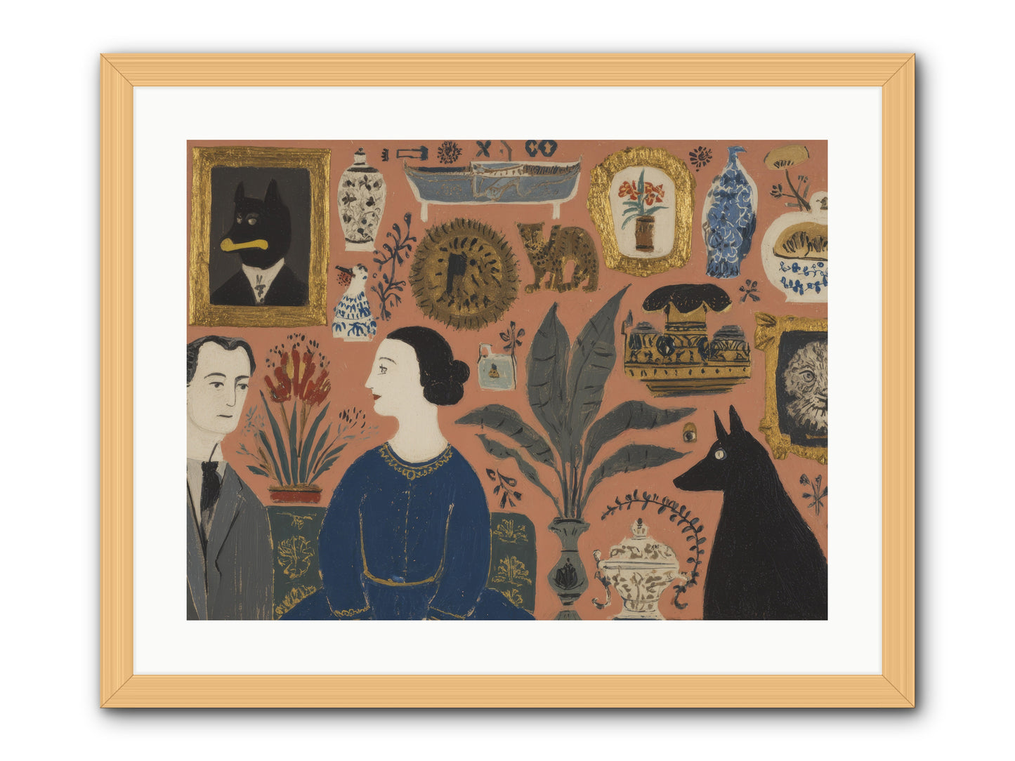A Life Lived Among Treasures -- Framed Print - Natural 24x18