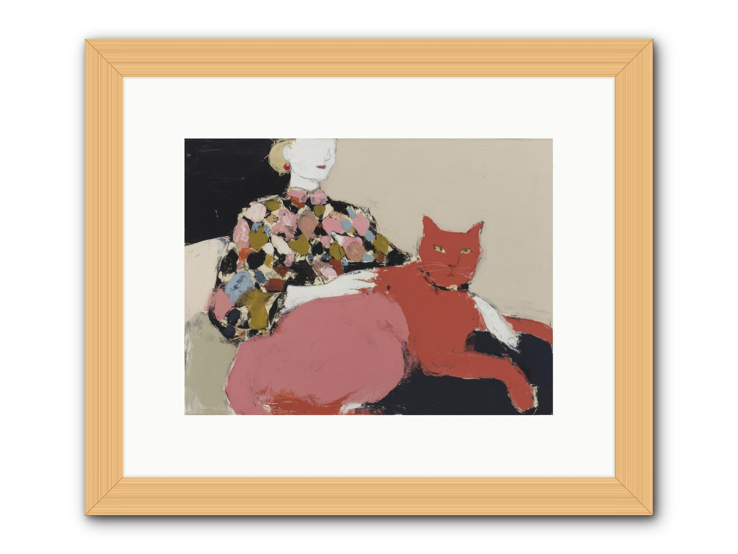 A Light Touch -- Framed Print - Natural 12x9