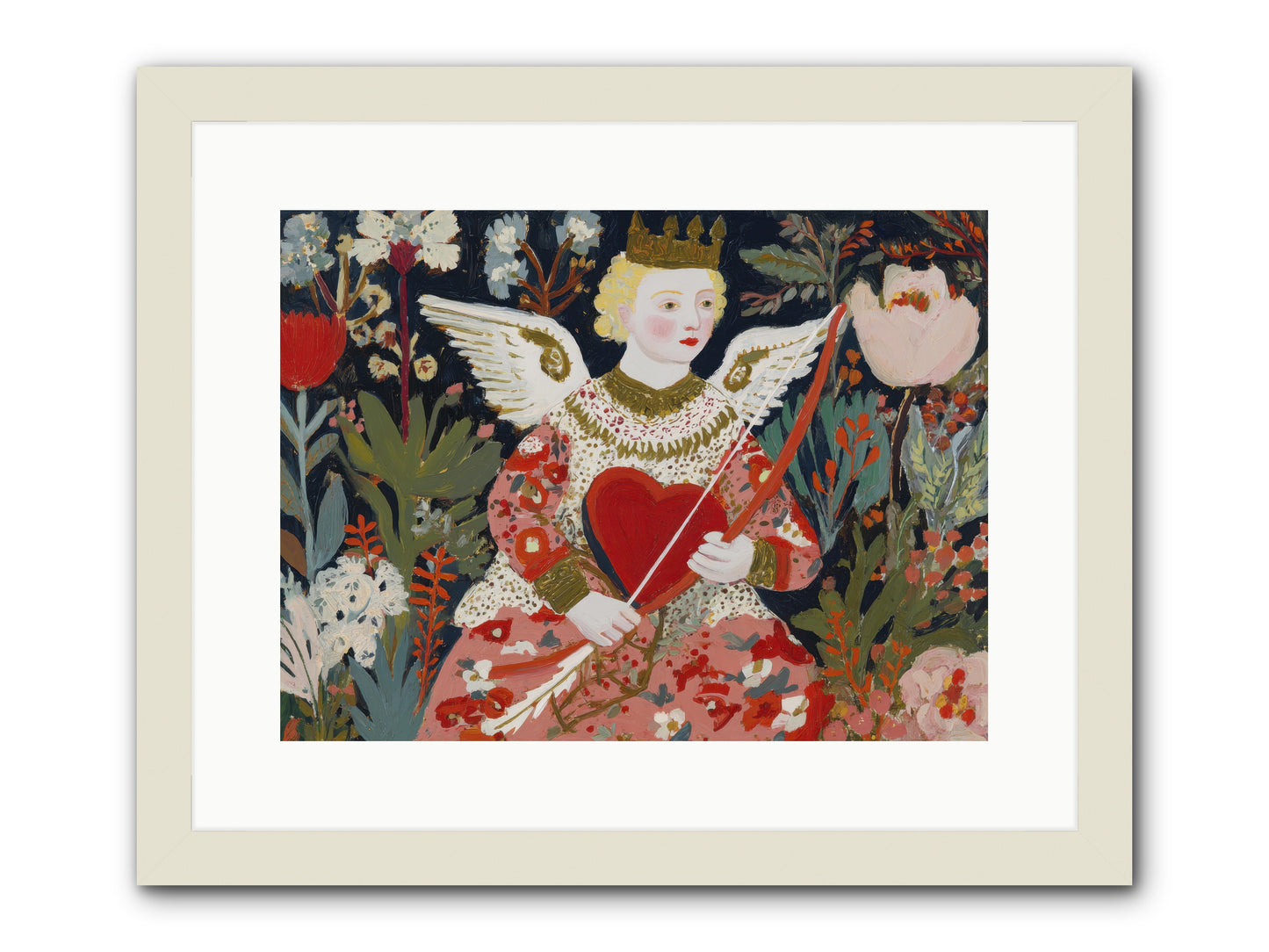 A Little Hymn For Your Heart -- Framed Print - White 16x12