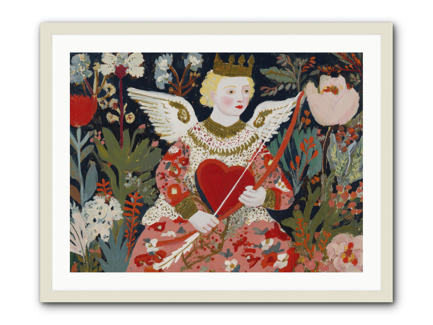 A Little Hymn For Your Heart -- Framed Print - White 32x24
