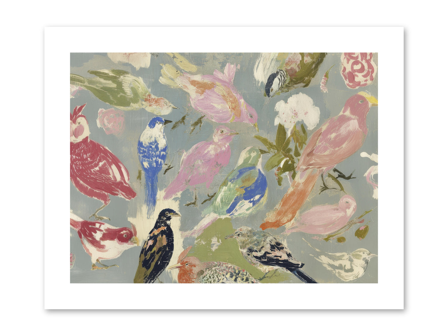 A Masquerade of Porcelain Guests -- Paper Print 12x9