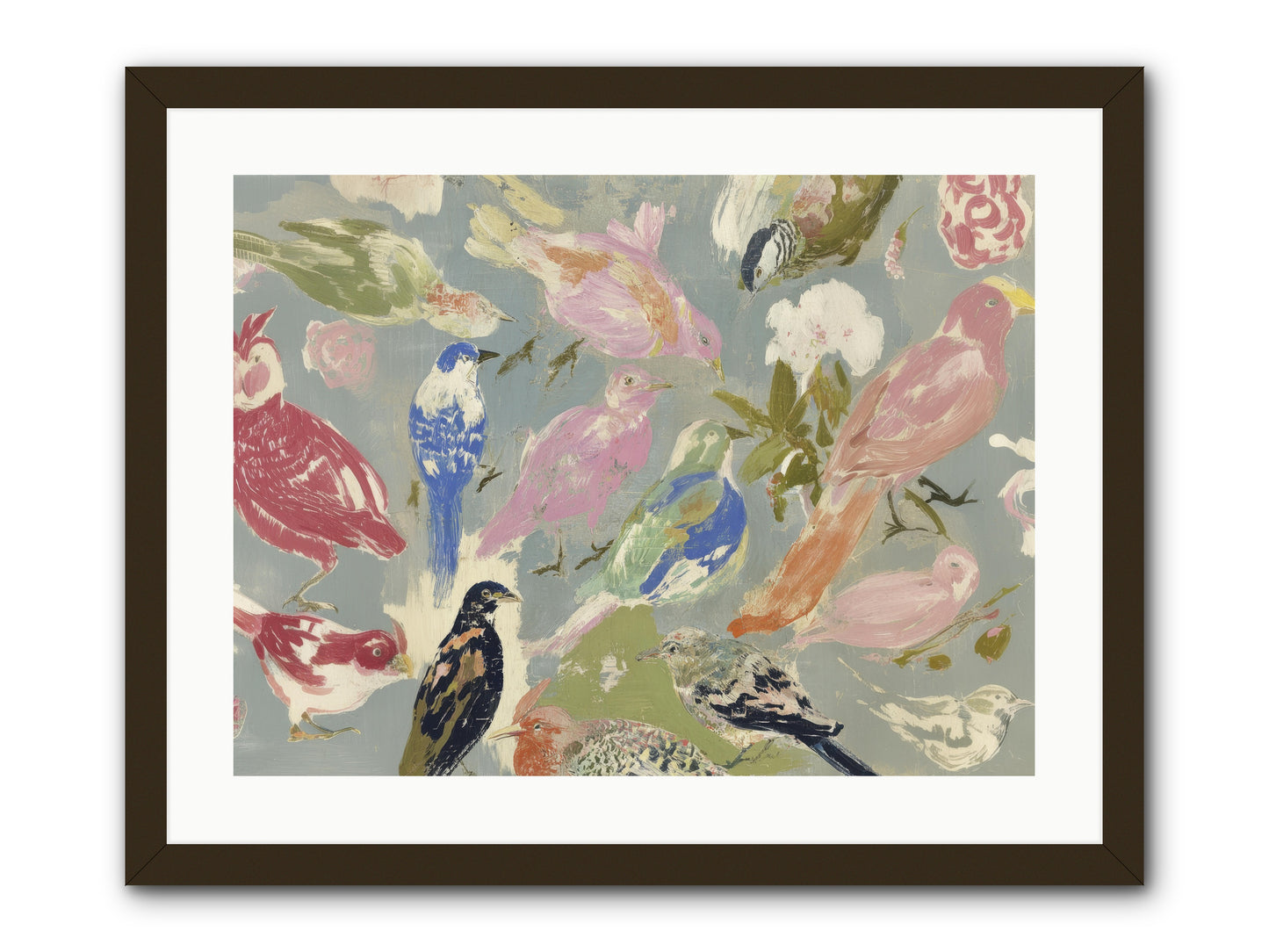 A Masquerade of Porcelain Guests -- Framed Print - Black 24x18