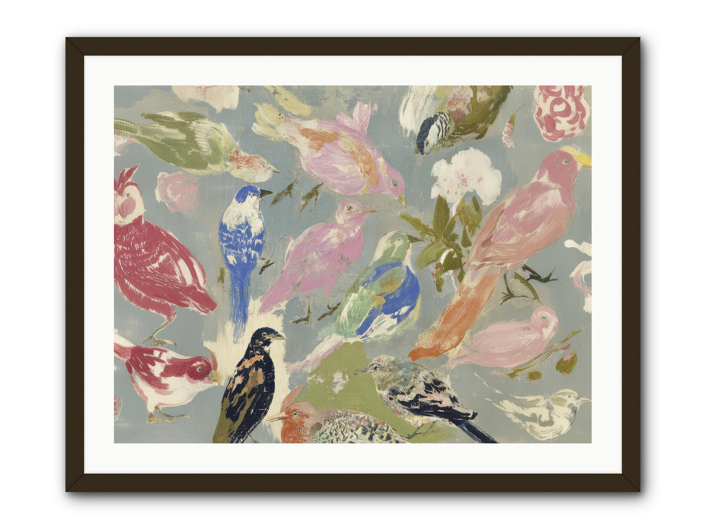 A Masquerade of Porcelain Guests -- Framed Print - Black 32x24
