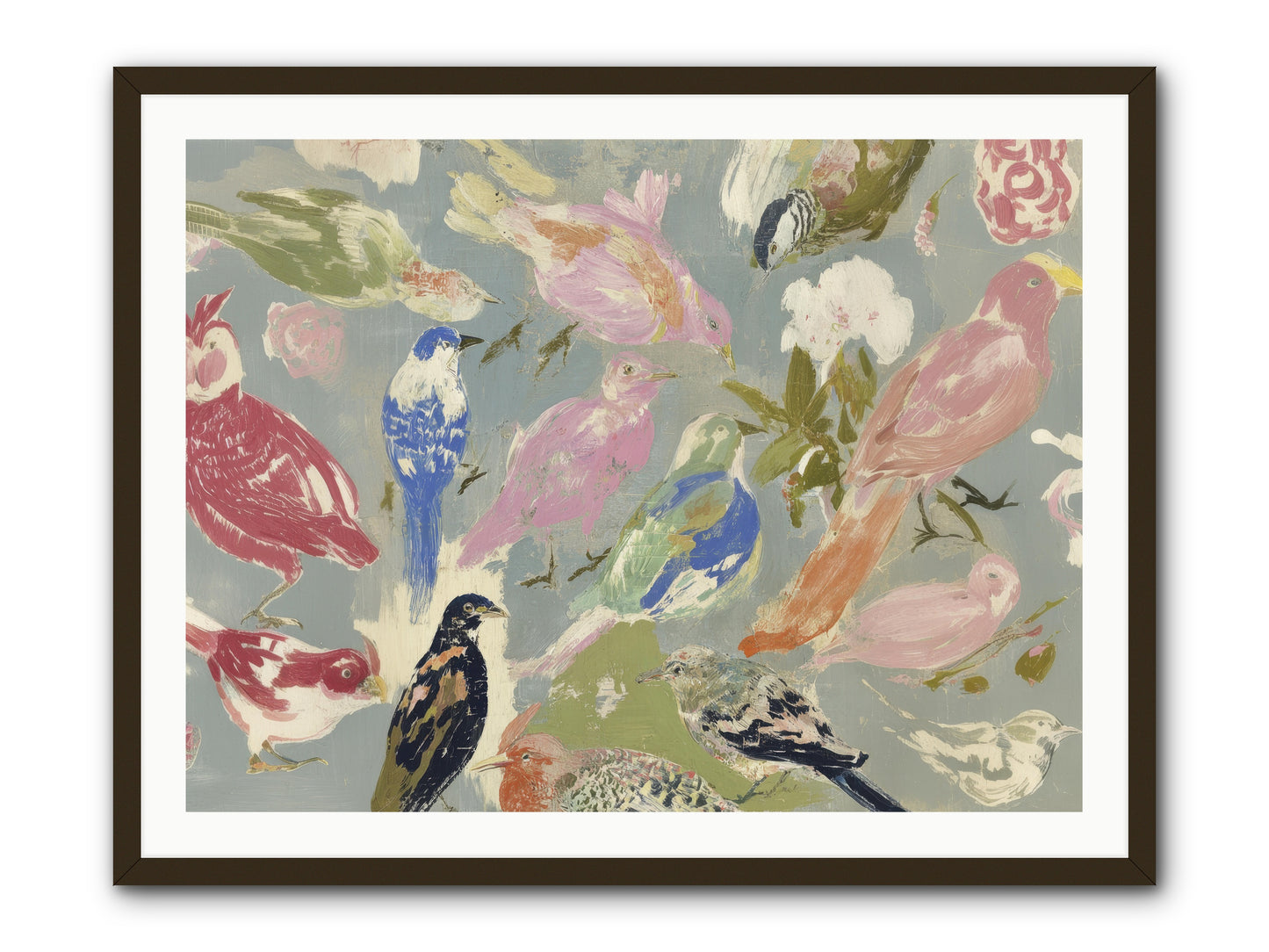 A Masquerade of Porcelain Guests -- Framed Print - Black 40x30