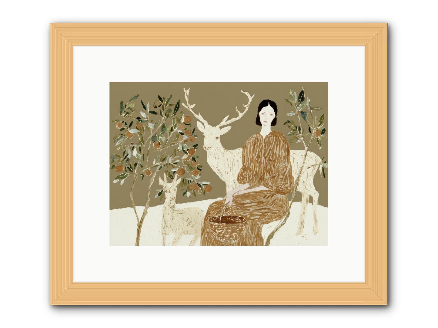 A Moment’s Grace -- Framed Print - Natural 12x9