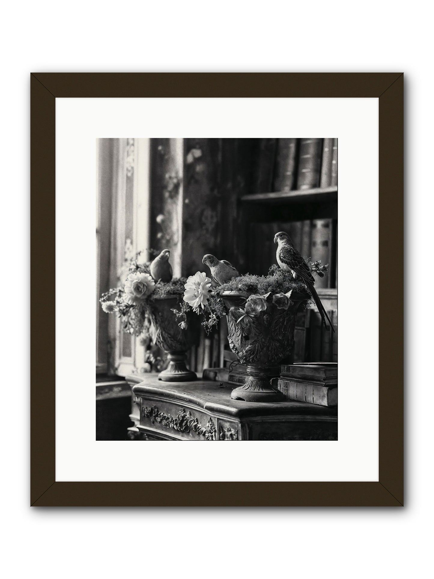 A Moody Repartee -- Framed Print - Black 12x15
