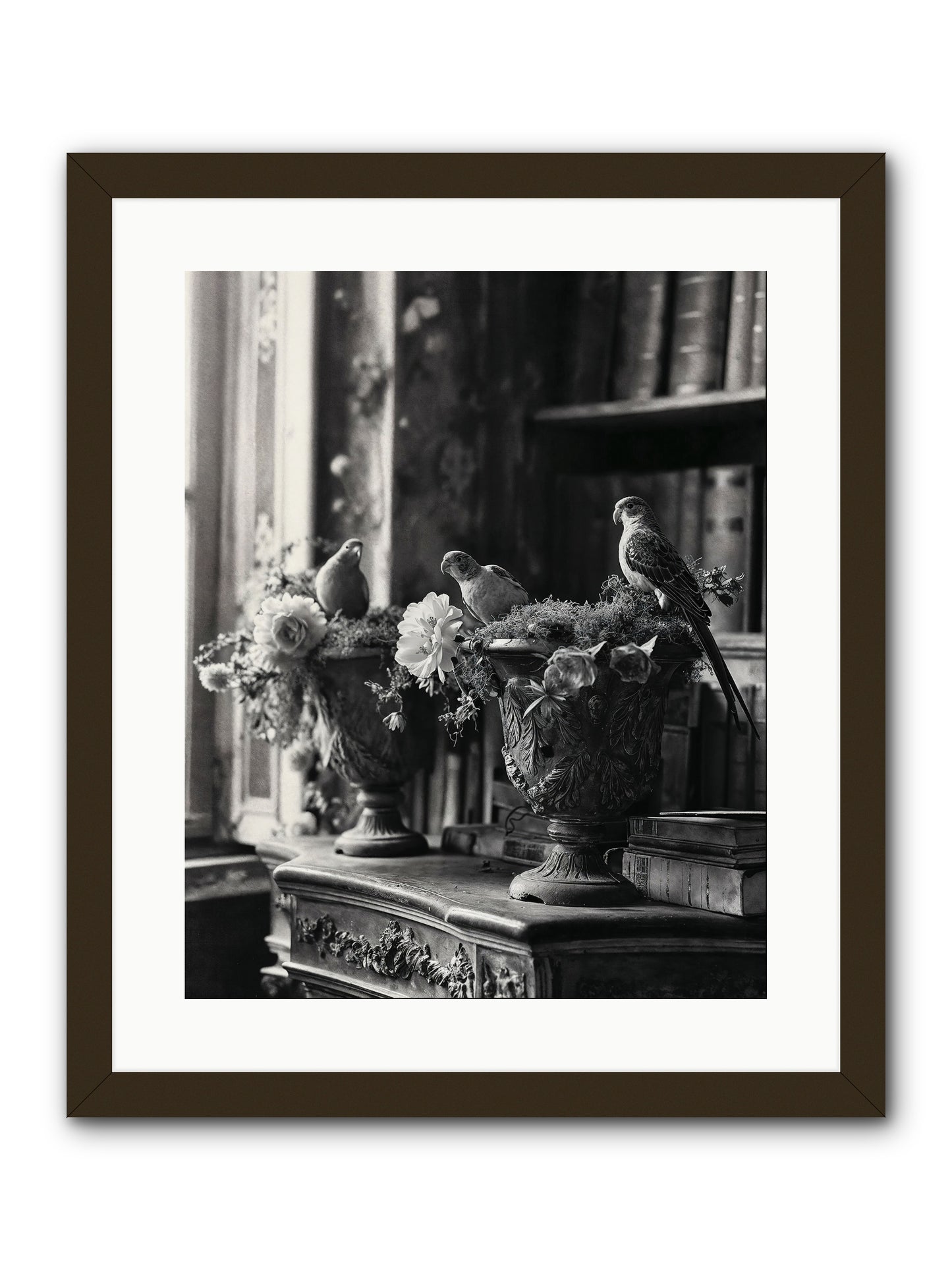 A Moody Repartee -- Framed Print - Black 16x20
