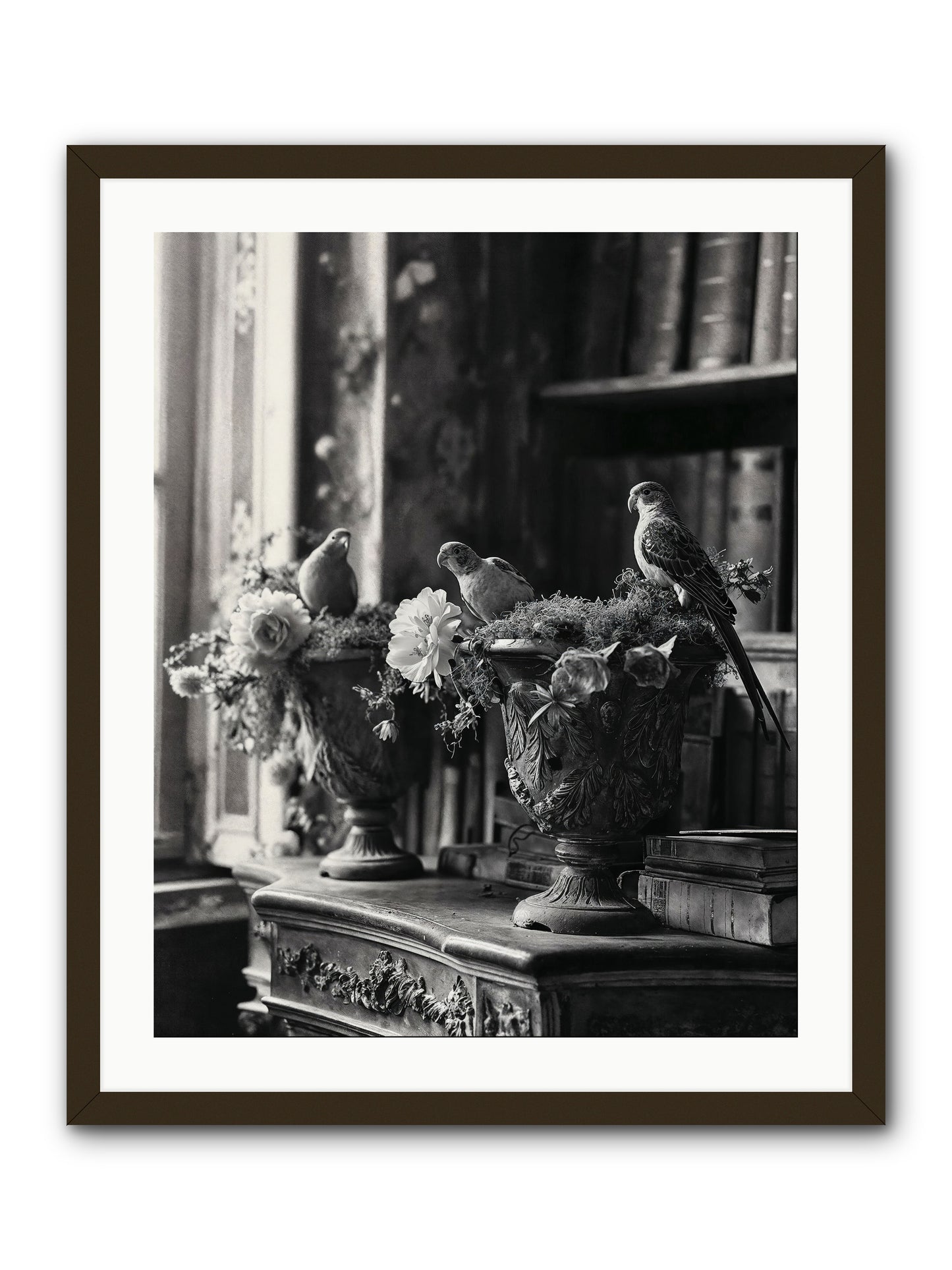 A Moody Repartee -- Framed Print - Black 24x30