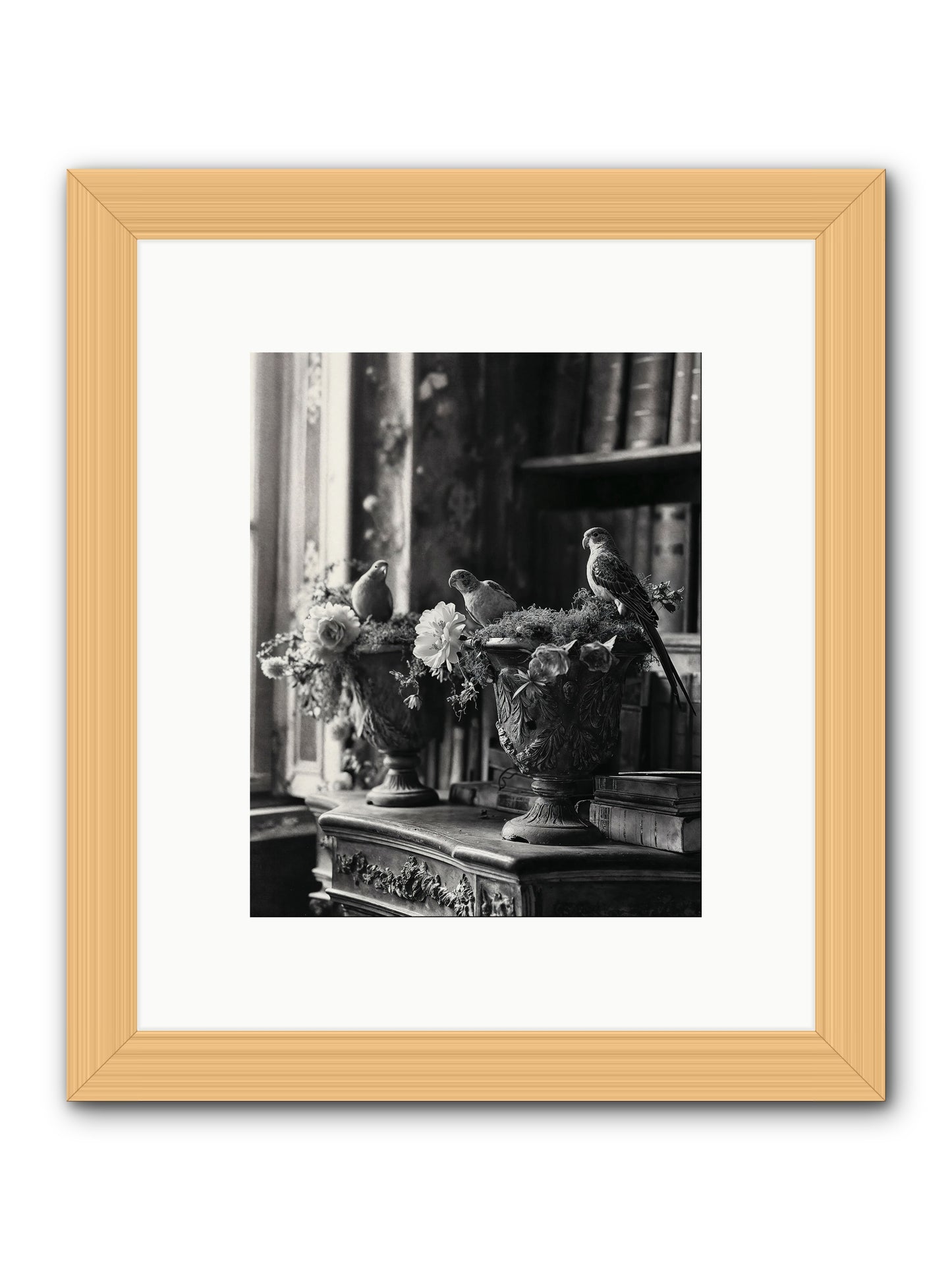 A Moody Repartee -- Framed Print - Natural 8x10