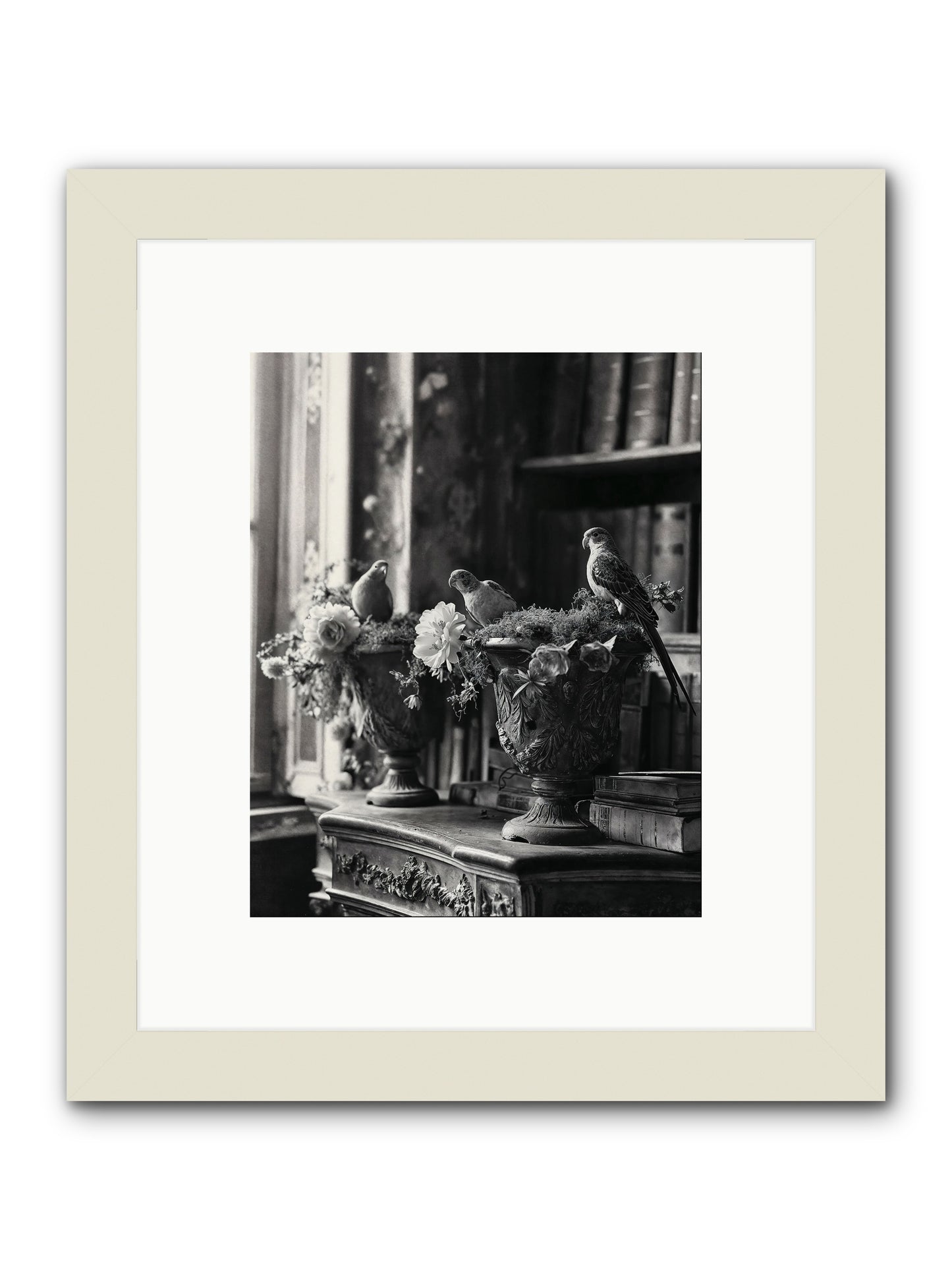 A Moody Repartee -- Framed Print - White 8x10