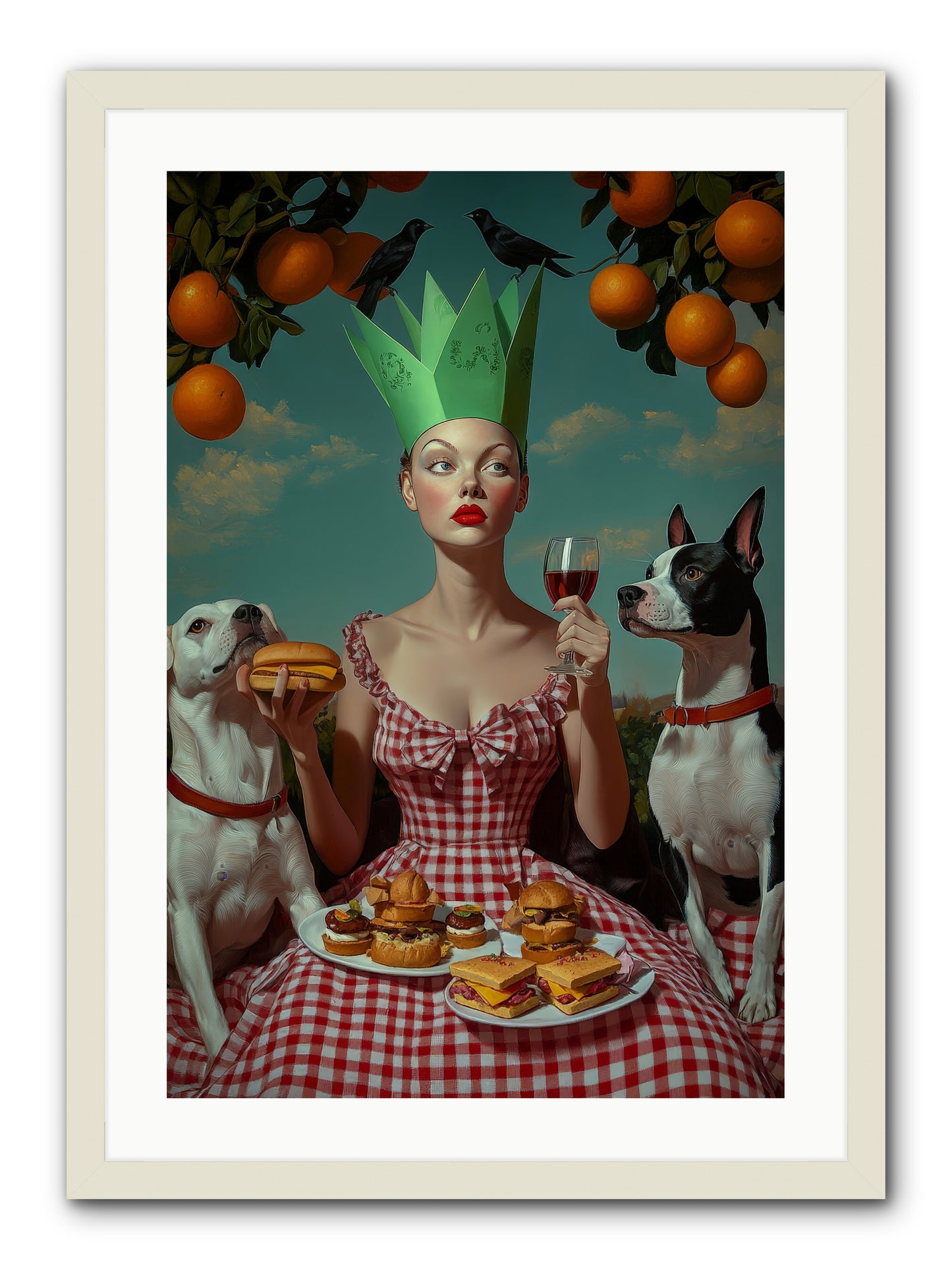 A Most Splendid Afternoon -- Framed Print - White 20x30