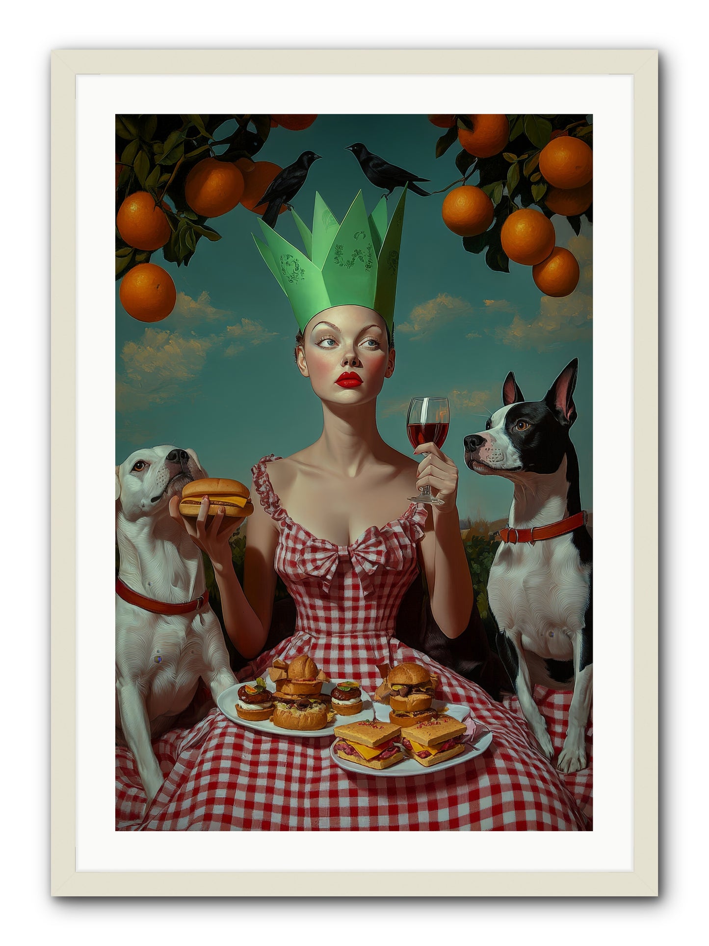 A Most Splendid Afternoon -- Framed Print - White 24x36