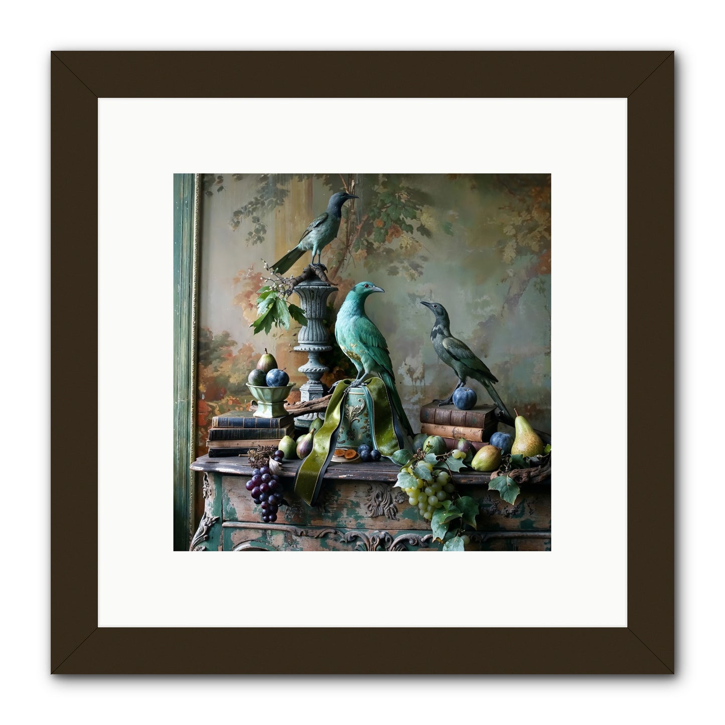A Parliament Of Feathers -- Framed Print - Black 10x10