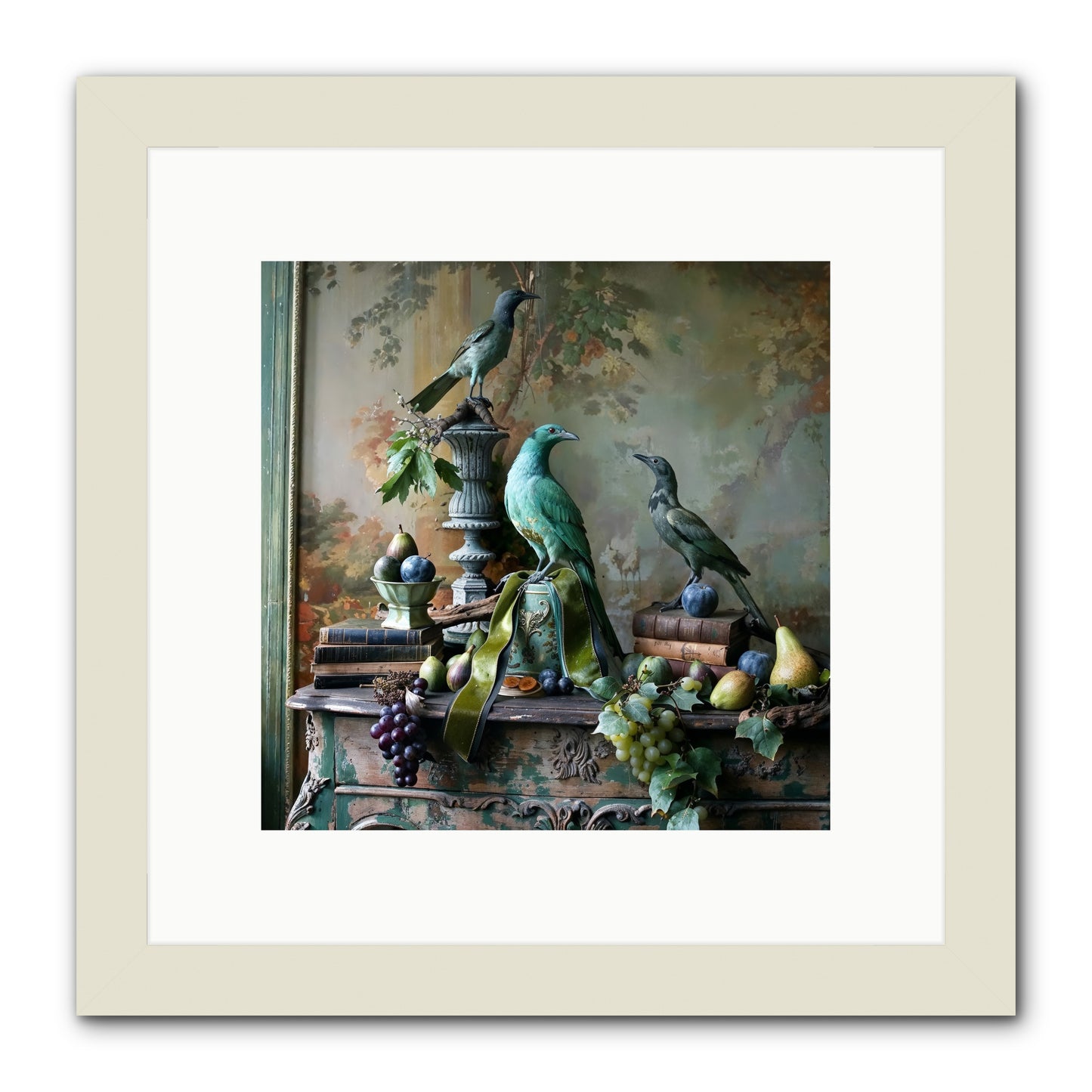 A Parliament Of Feathers -- Framed Print - White 10x10