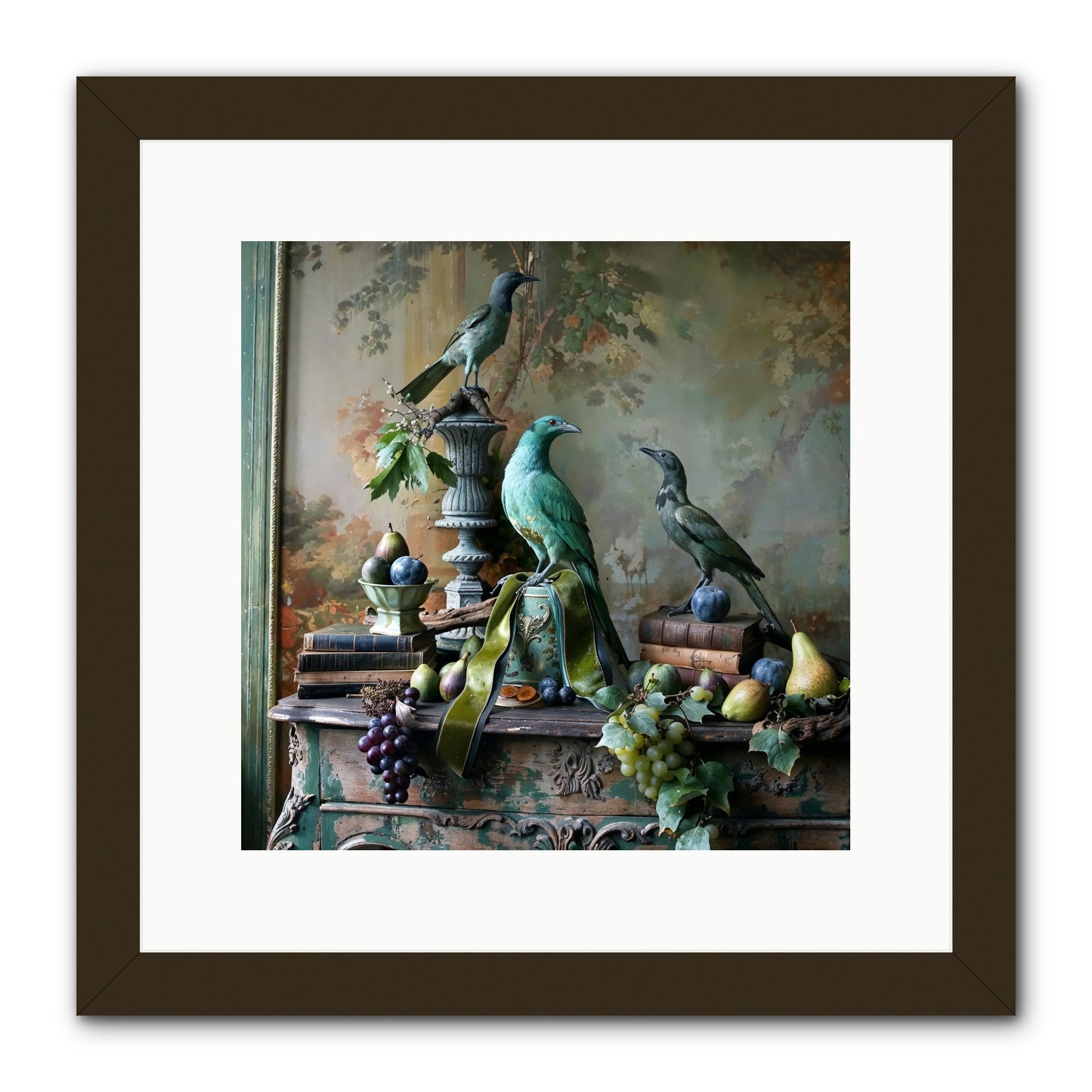 A Parliament Of Feathers -- Framed Print - Black 12x12