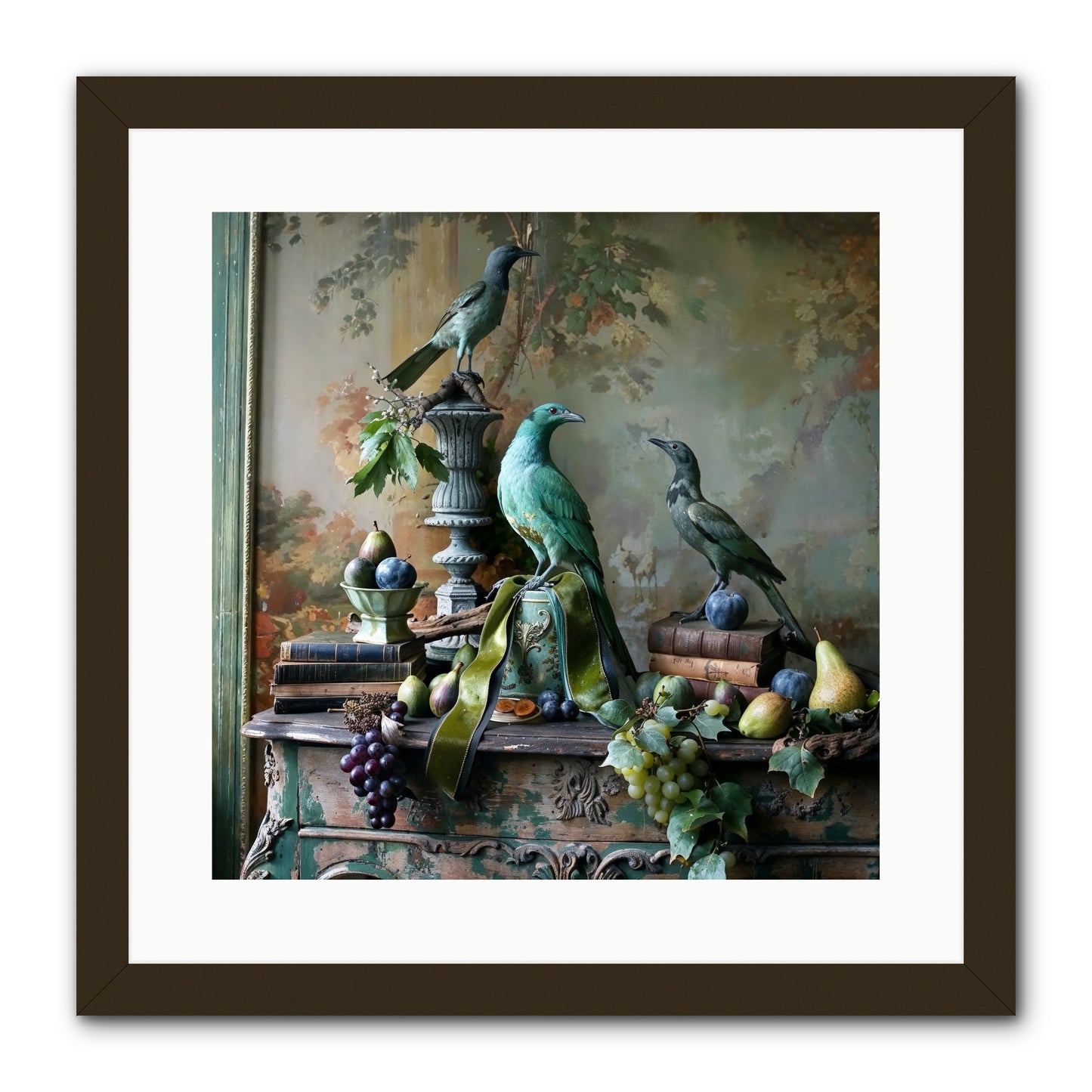 A Parliament Of Feathers -- Framed Print - Black 16x16