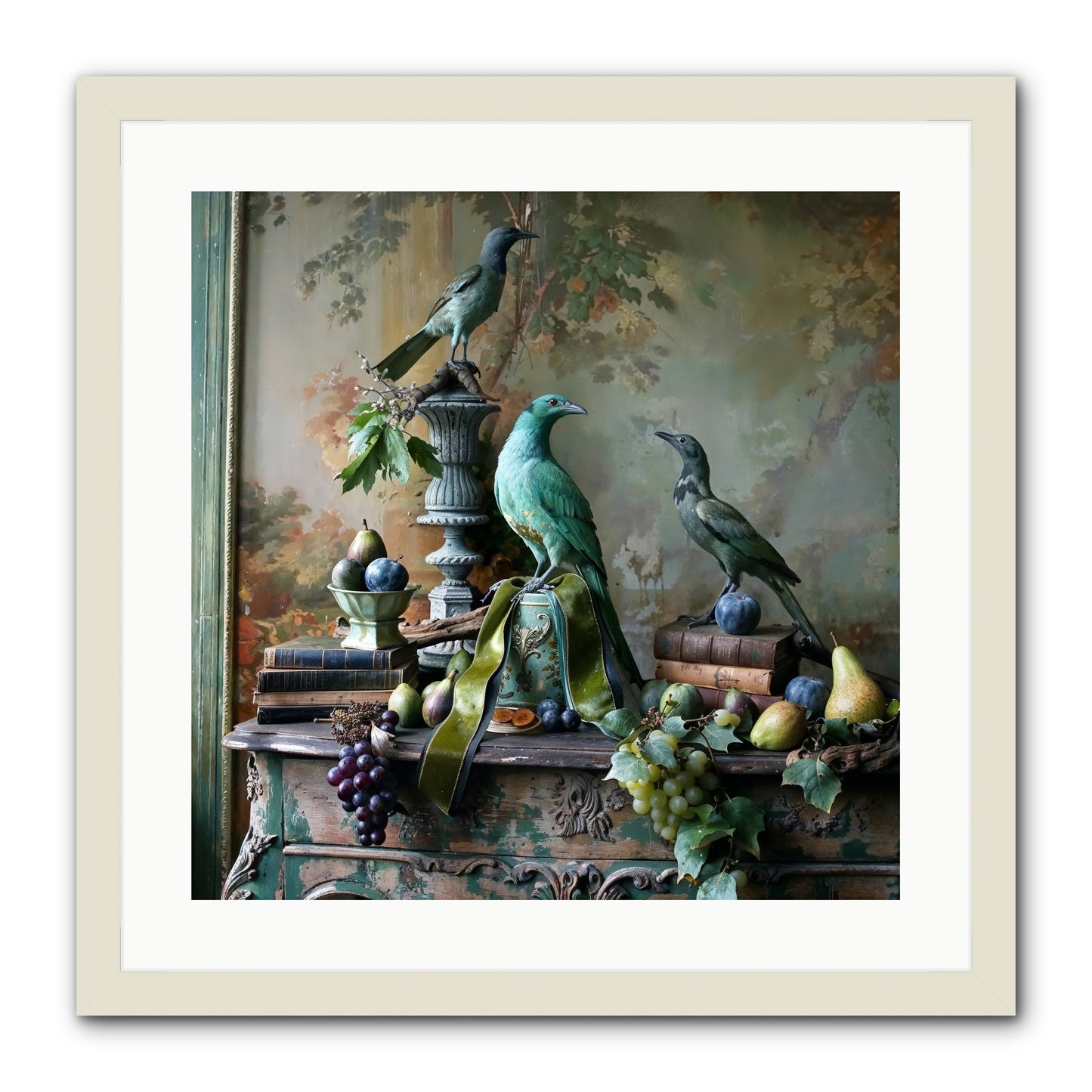 A Parliament Of Feathers -- Framed Print - White 20x20