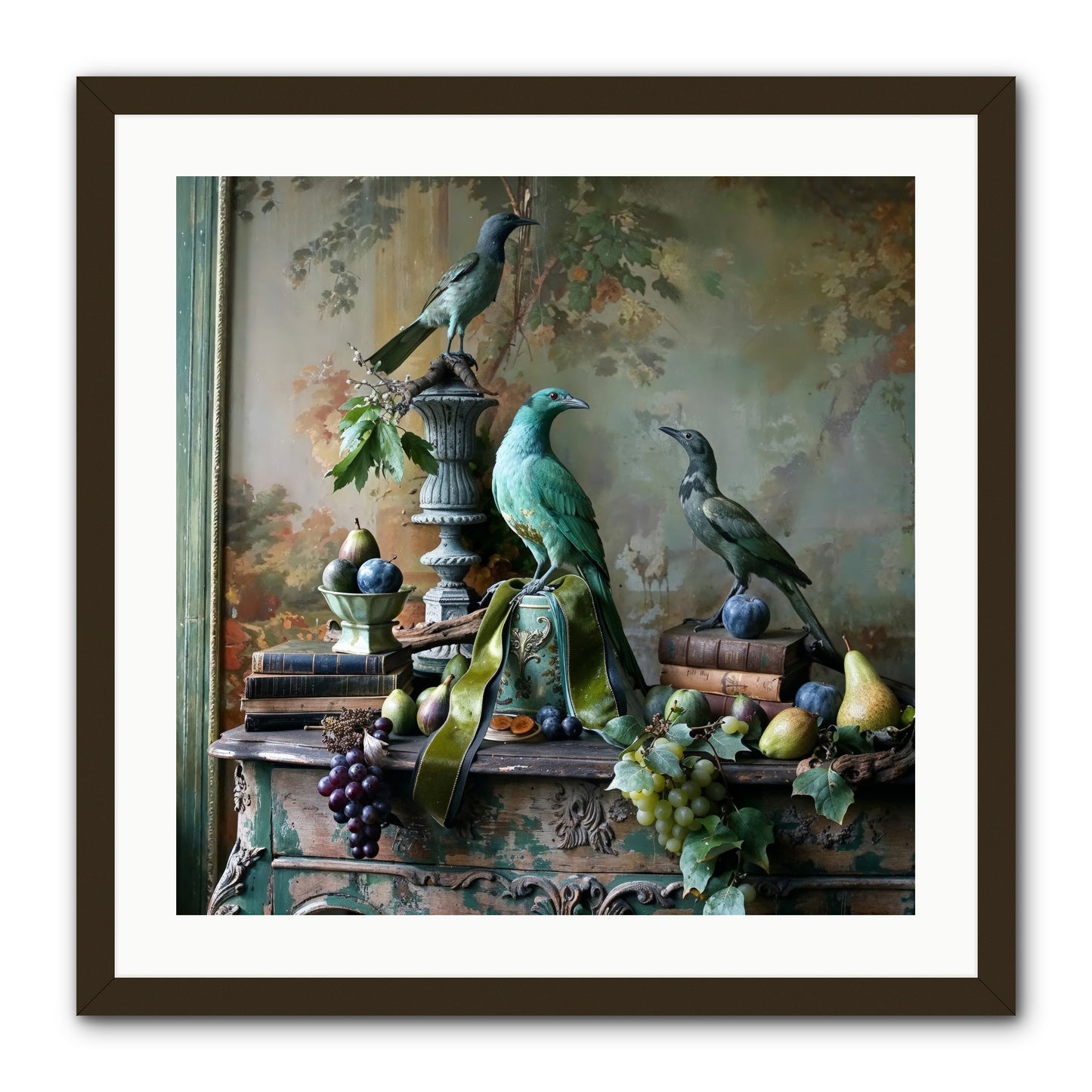 A Parliament Of Feathers -- Framed Print - Black 24x24