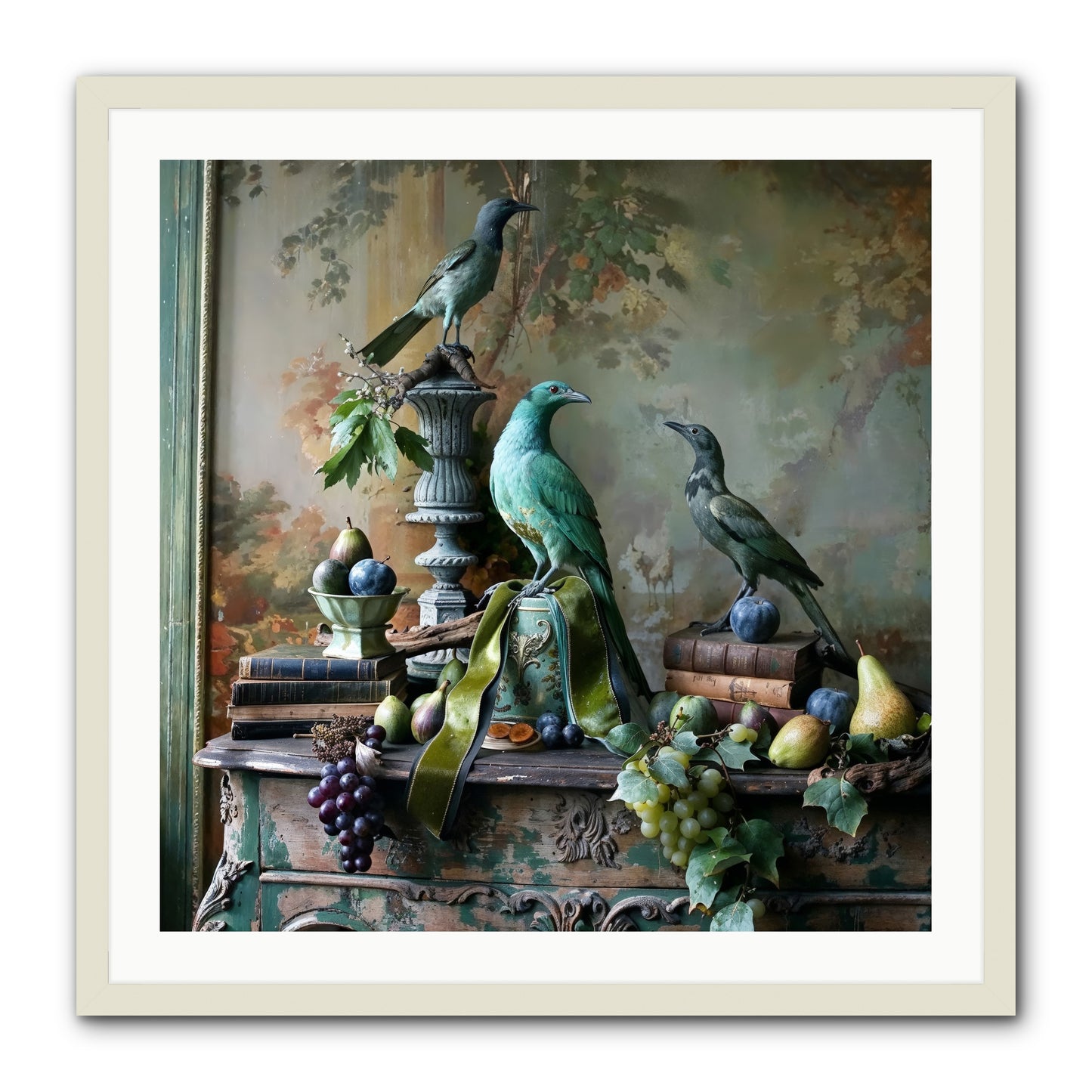A Parliament Of Feathers -- Framed Print - White 30x30