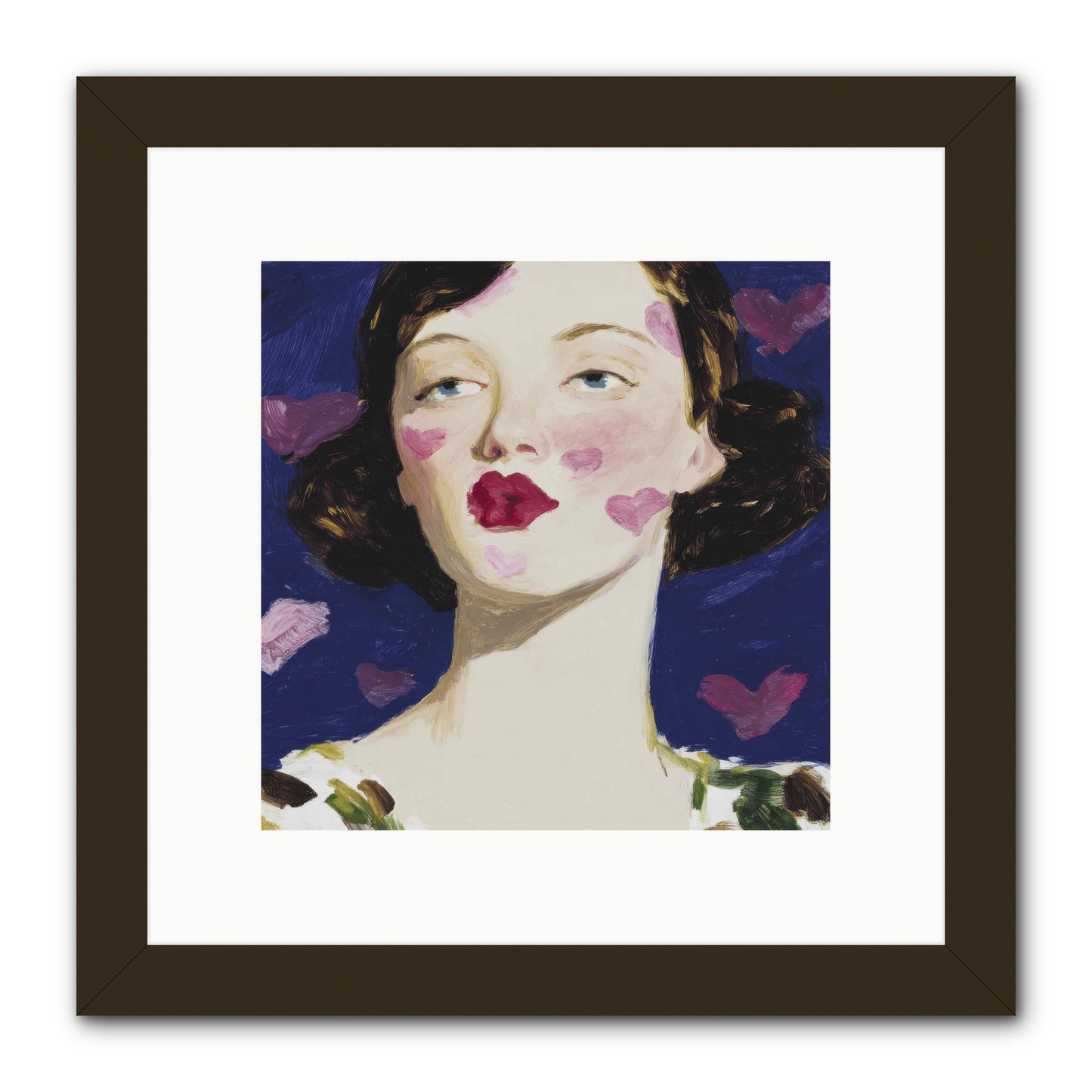 A Parlour For Half-Remembered Kisses -- Framed Print - Black 10x10