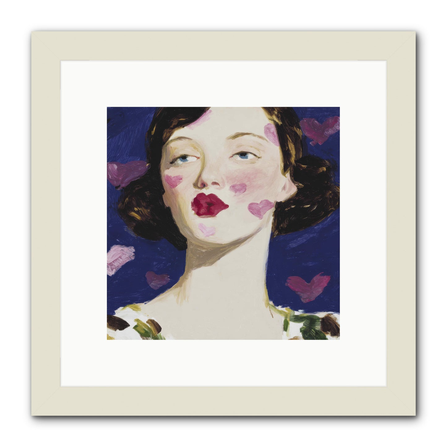 A Parlour For Half-Remembered Kisses -- Framed Print - White 10x10