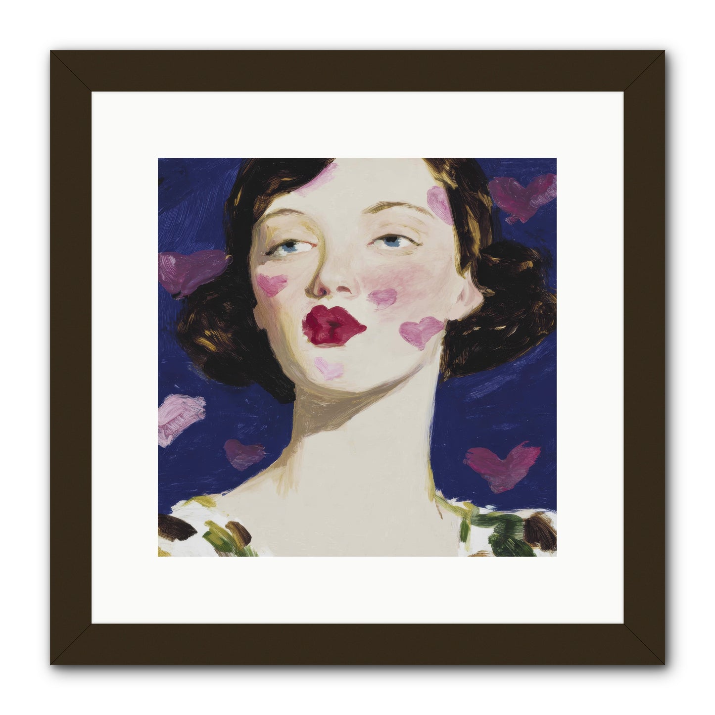 A Parlour For Half-Remembered Kisses -- Framed Print - Black 12x12