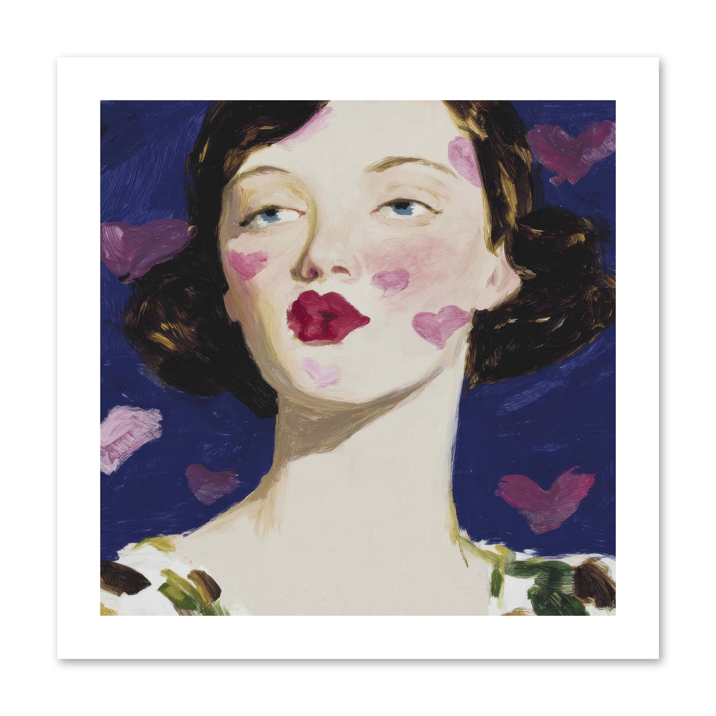 A Parlour For Half-Remembered Kisses -- Loose Canvas Print 12x12