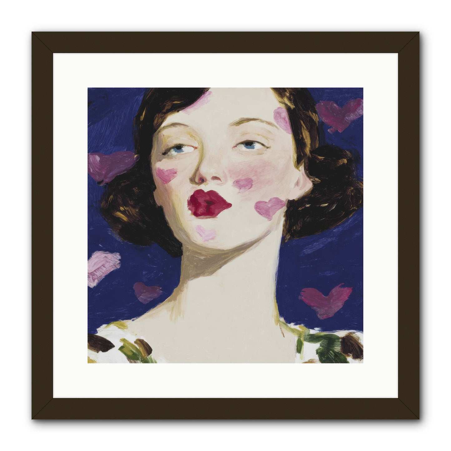 A Parlour For Half-Remembered Kisses -- Framed Print - Black 16x16