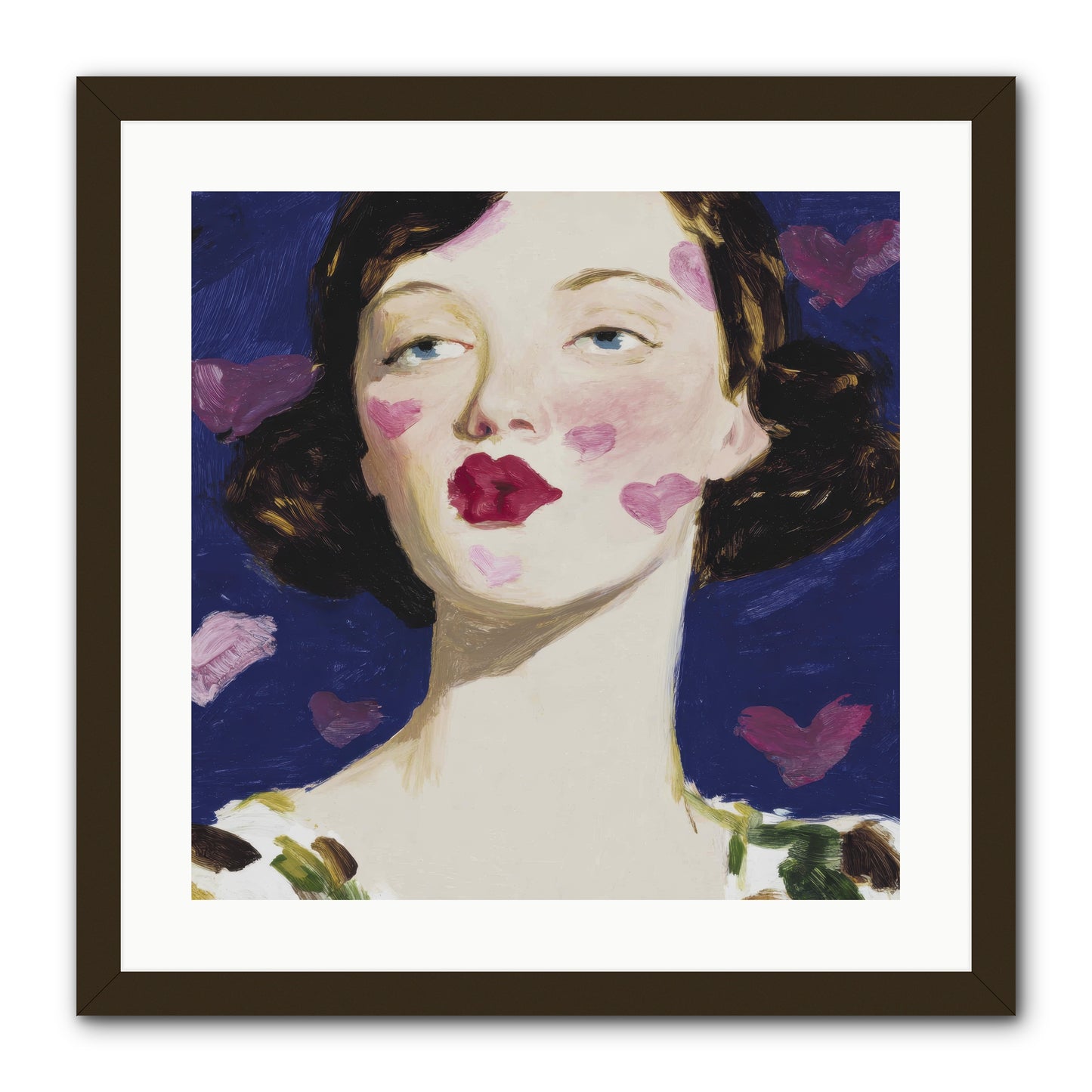 A Parlour For Half-Remembered Kisses -- Framed Print - Black 20x20