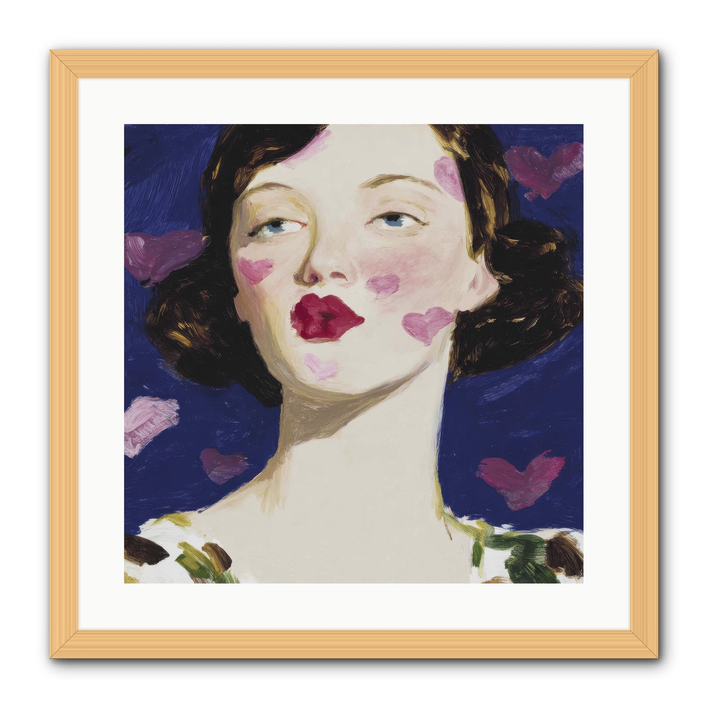 A Parlour For Half-Remembered Kisses -- Framed Print - Natural 20x20