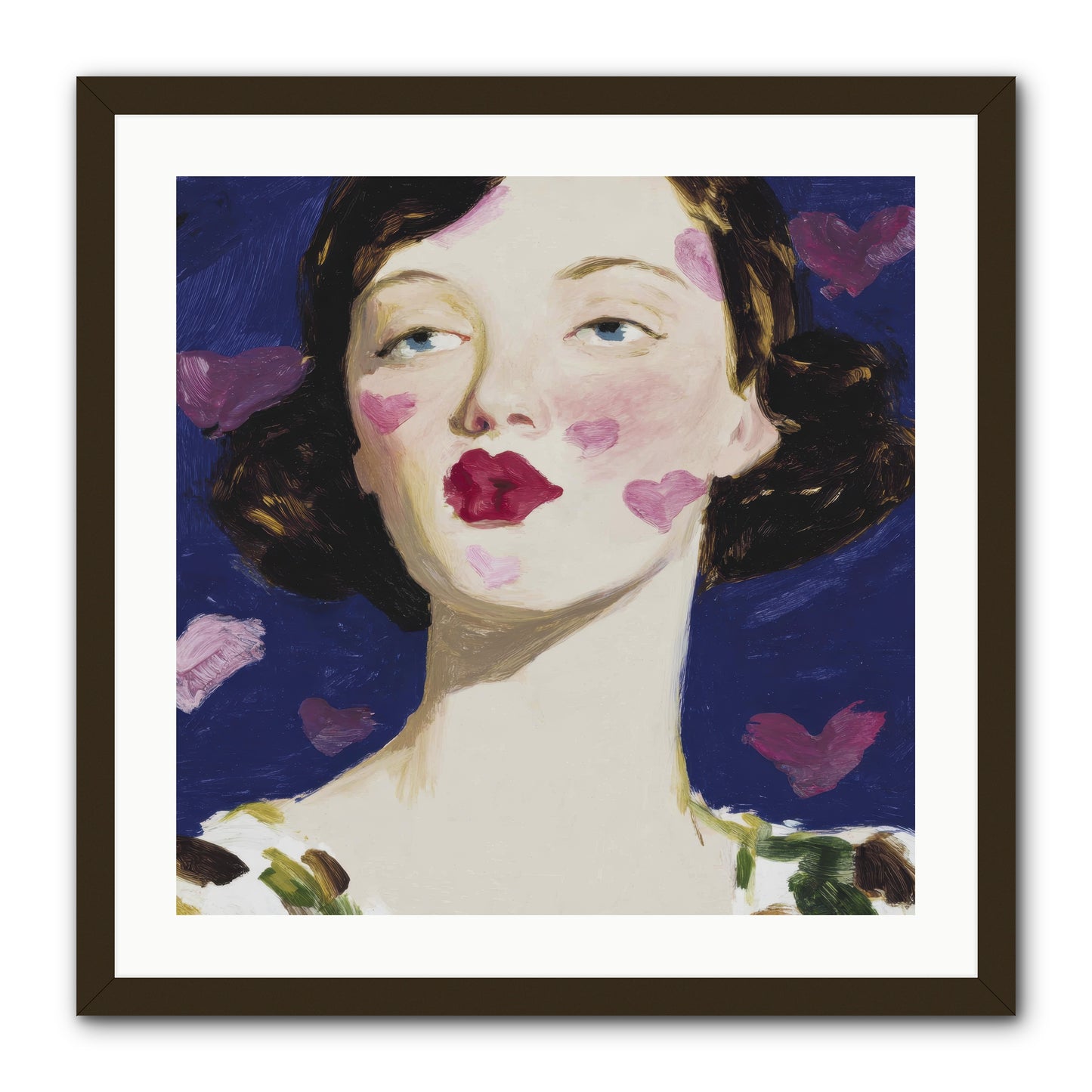 A Parlour For Half-Remembered Kisses -- Framed Print - Black 24x24