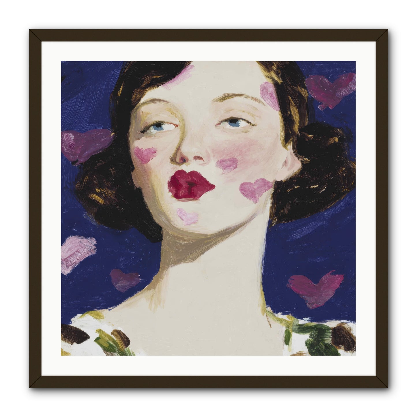 A Parlour For Half-Remembered Kisses -- Framed Print - Black 30x30