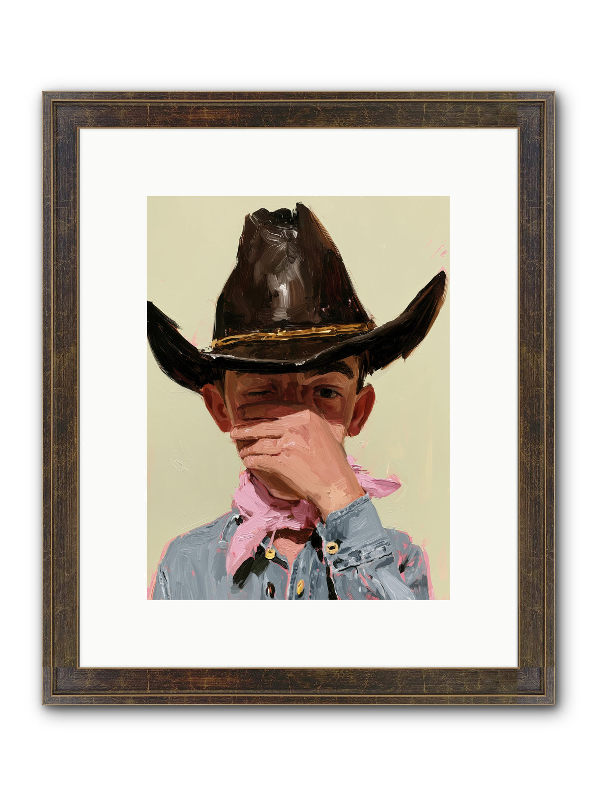 A Pocketful of Spurs REZ — A-Pocketful-of-Spurs_REZ-9x12-Framed-Print-Slimwoods-Black-Gold.jpg