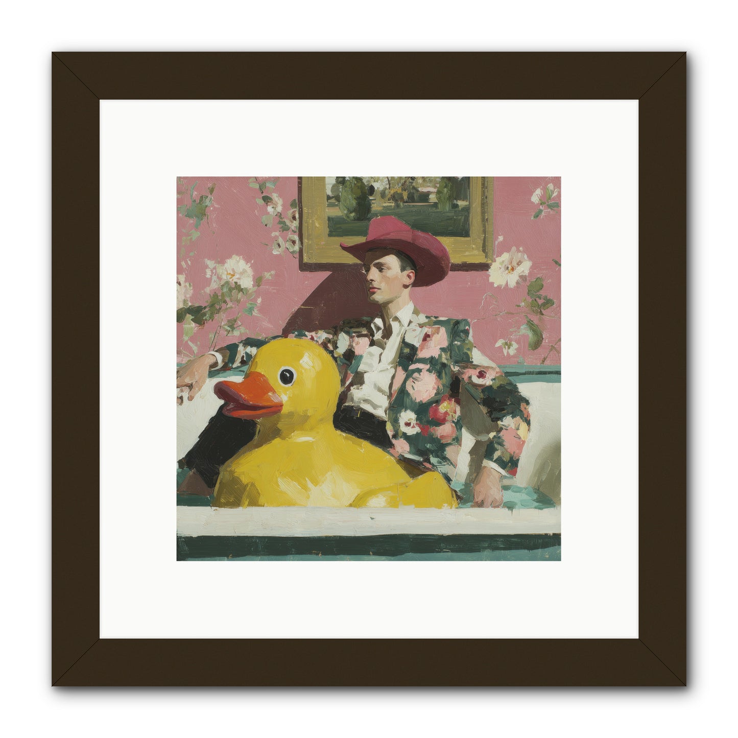 A Postcard from August -- Framed Print - Black 10x10