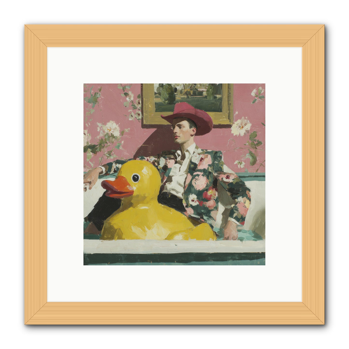 A Postcard from August -- Framed Print - Natural 10x10