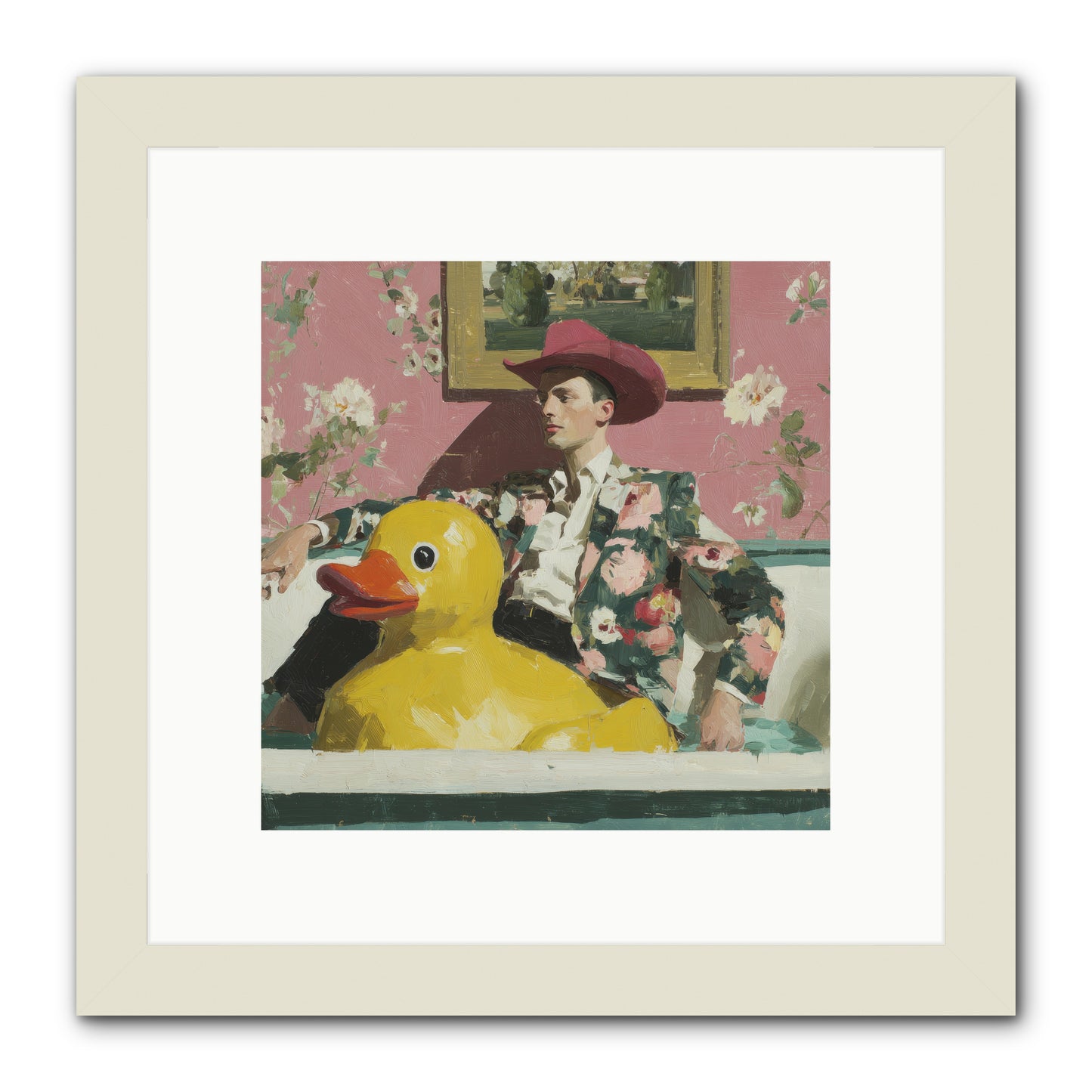 A Postcard from August -- Framed Print - White 10x10
